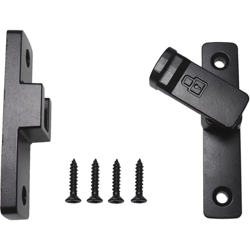 Cerradura de Pestillo Doble Acción ETEKJOY 90 Grados Negra