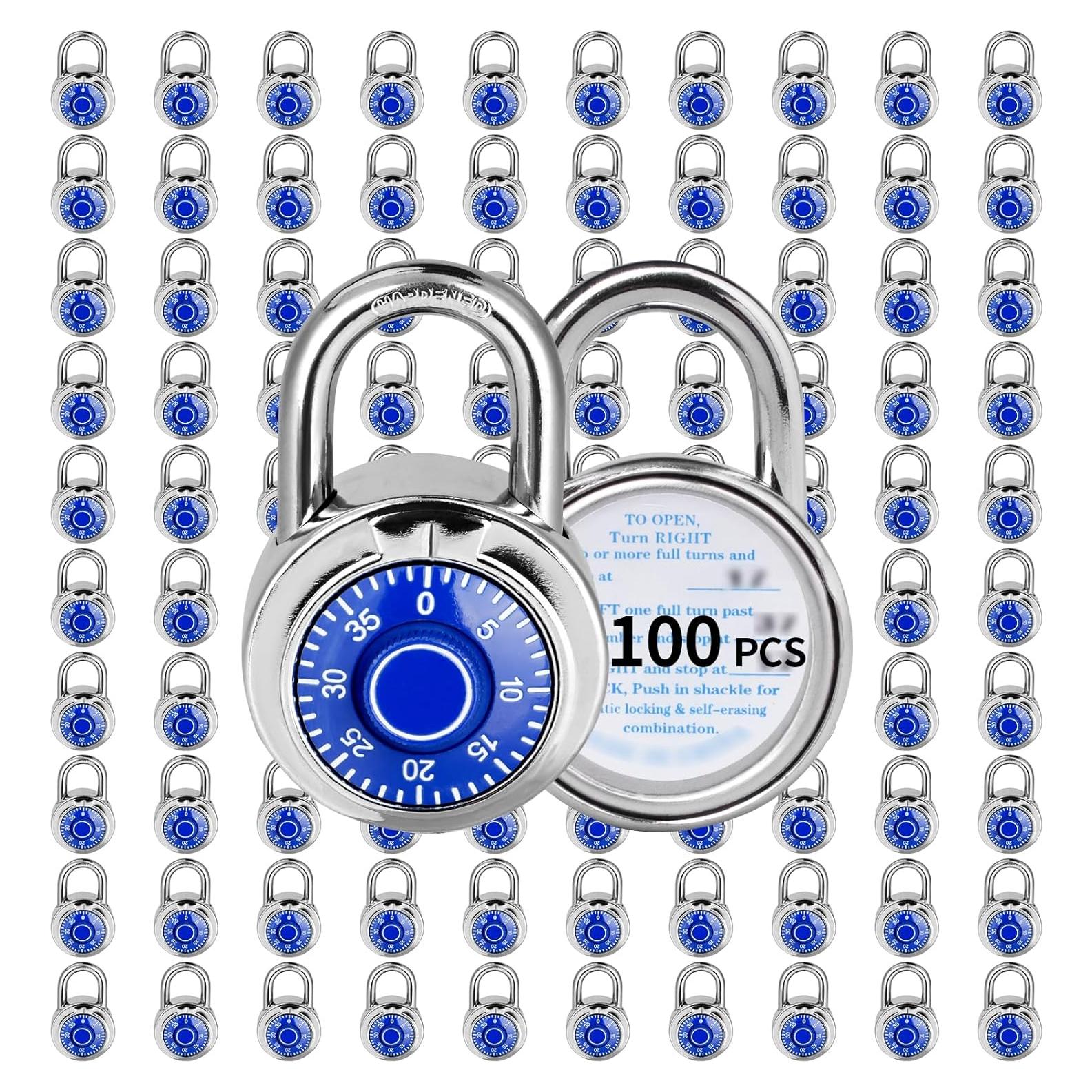 Candado de Combinación LQYN 50mm Azul Paquete de 100 Unidades