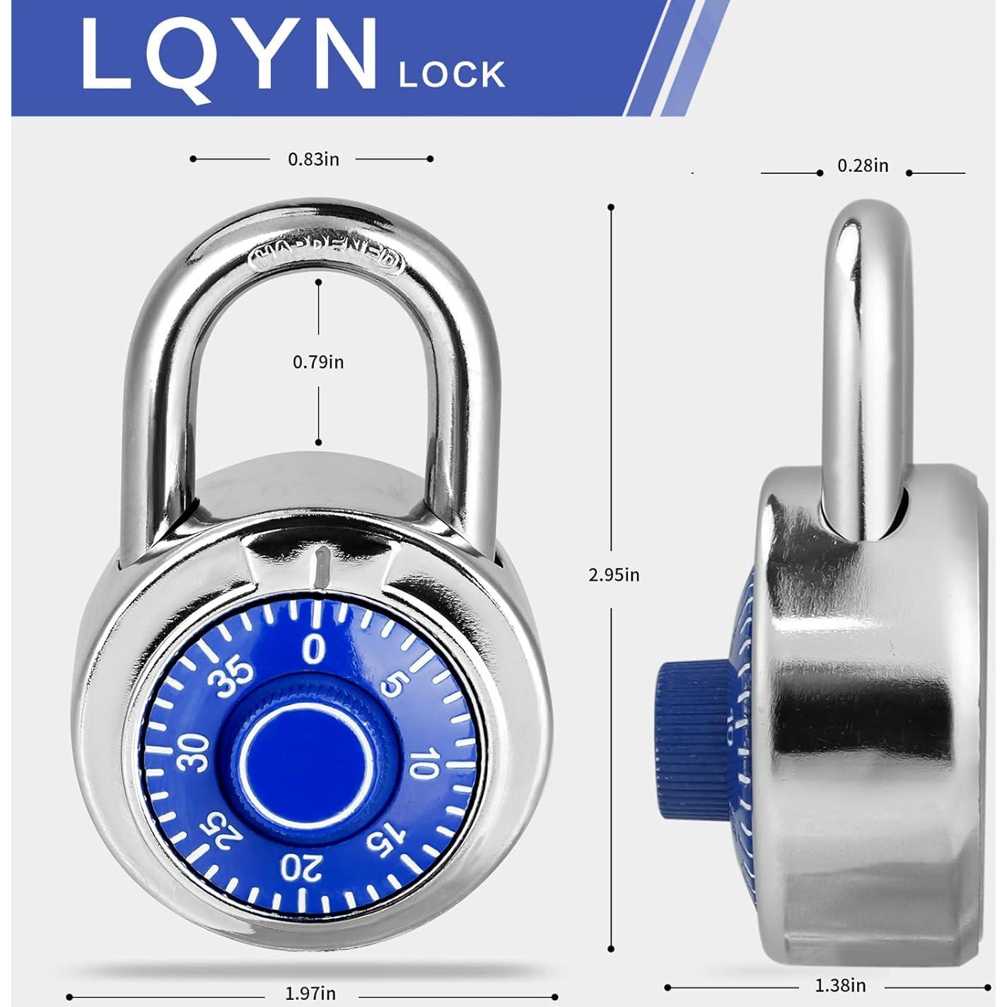 Candado de Combinación LQYN 50mm Azul Paquete de 100 Unidades