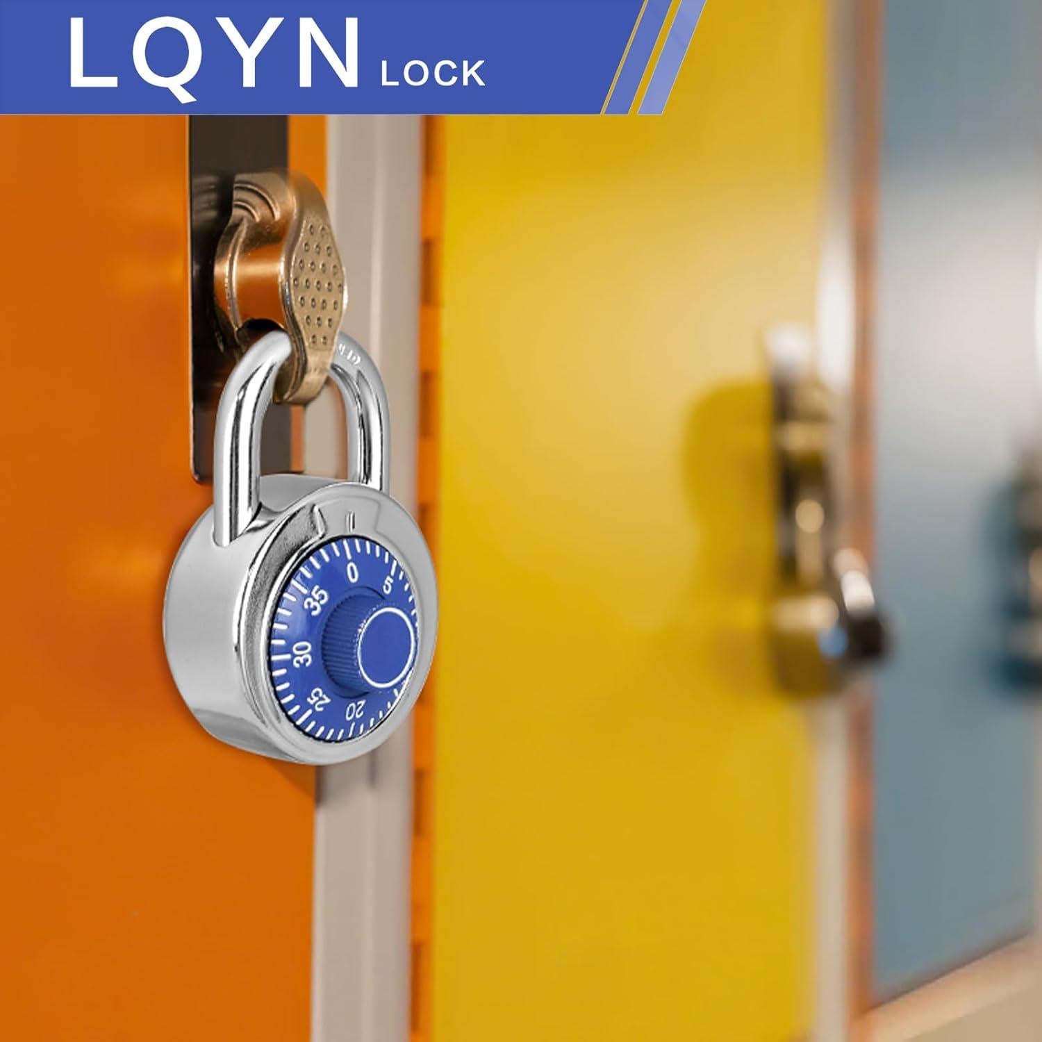 Candado de Combinación LQYN 50mm Azul Paquete de 100 Unidades