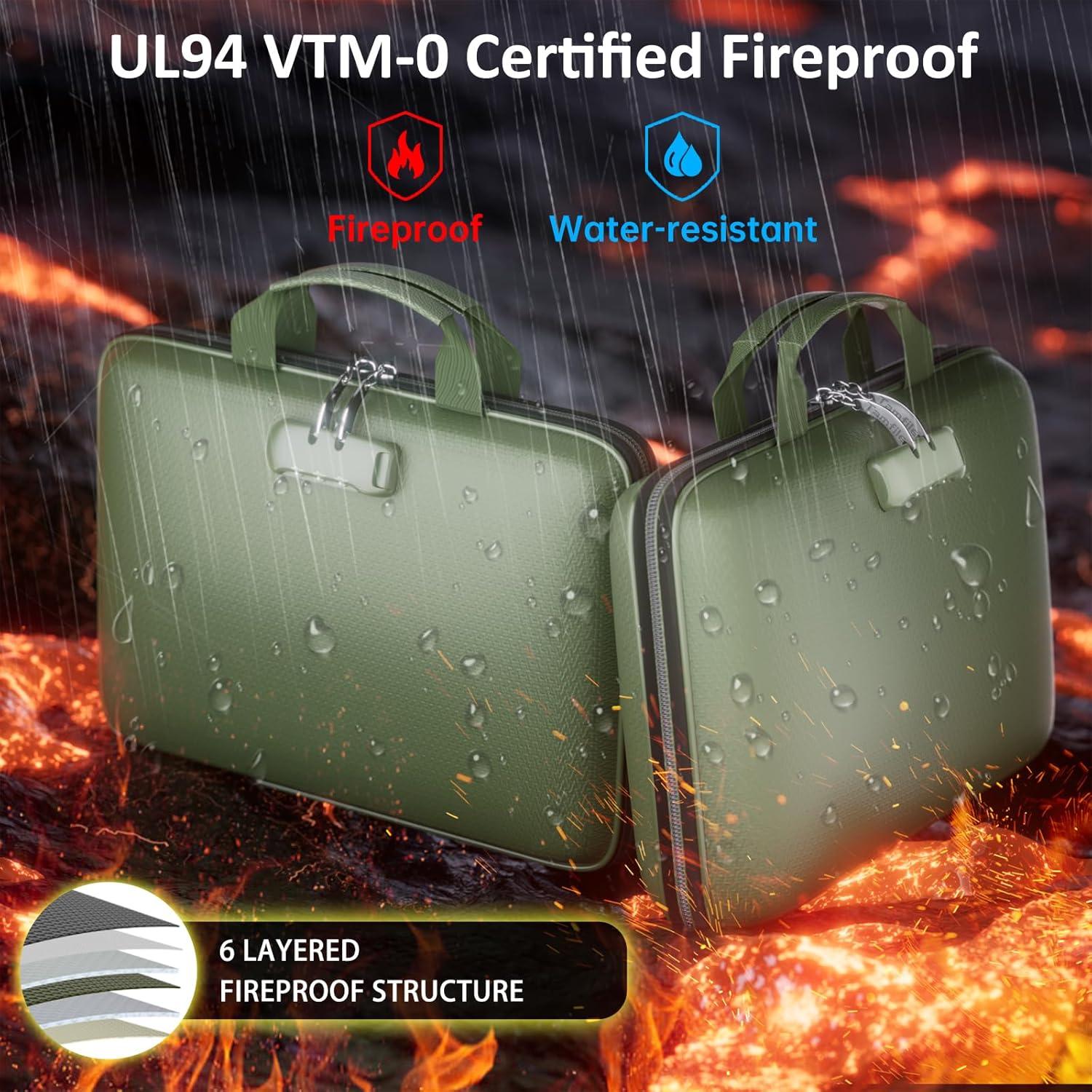 Organizador de Archivos a Prueba de Fuego Tamfile 13 Bolsillos Verde