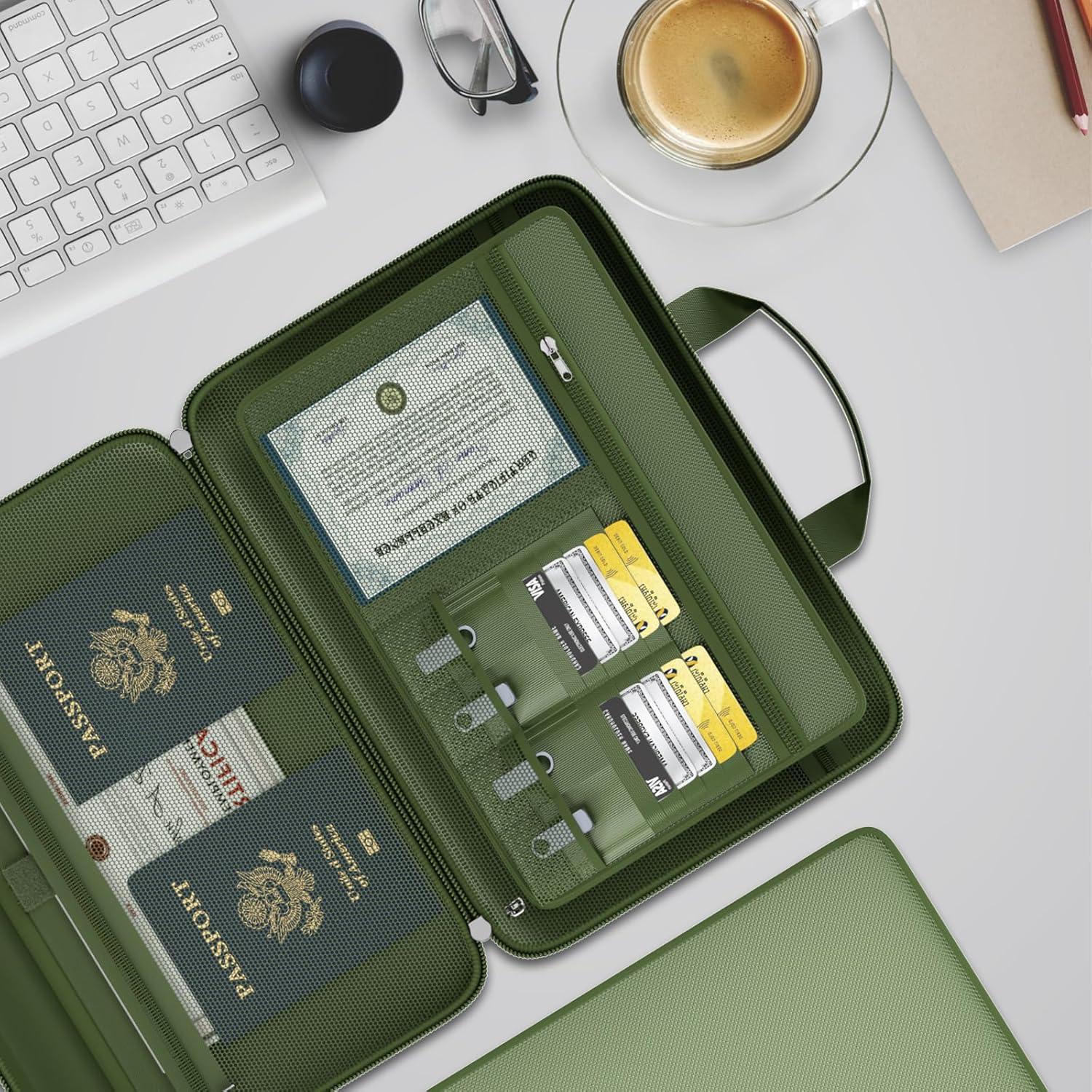 Organizador de Archivos a Prueba de Fuego Tamfile 13 Bolsillos Verde