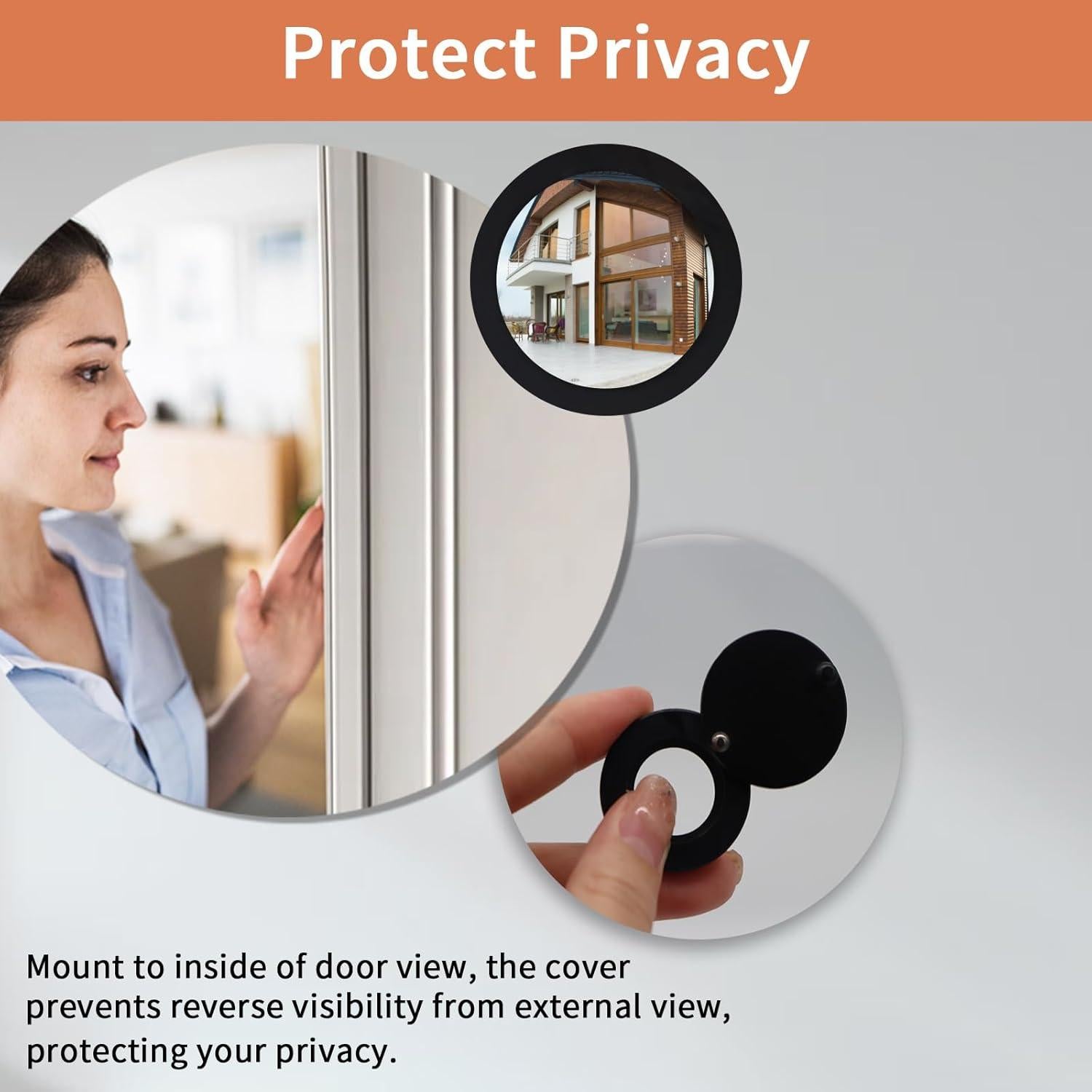 Cubierta de Mirilla de Latón HARDHAWK para Puerta Negra