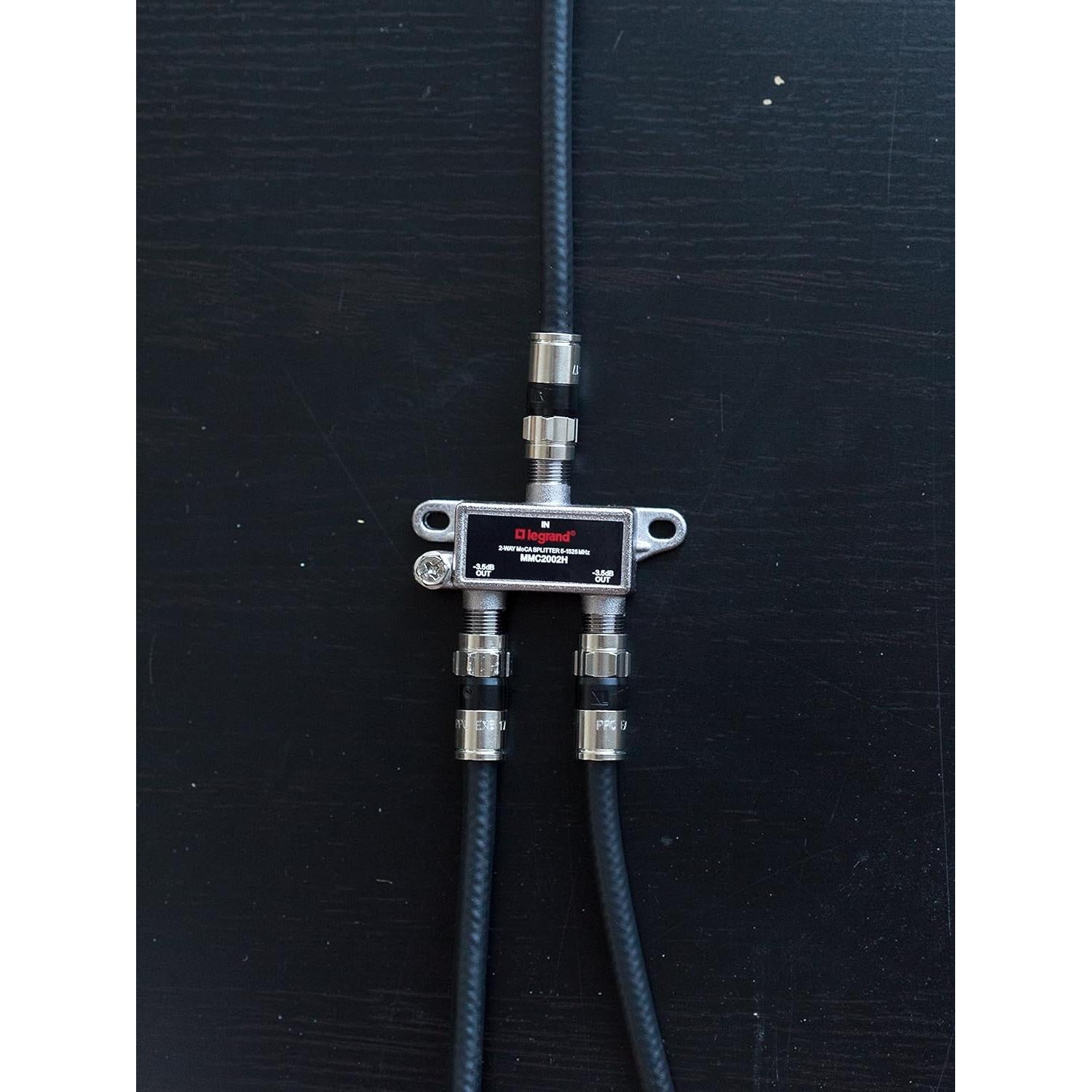 Divisor de Cable Legrand VM2202V1 2 Vías Negro