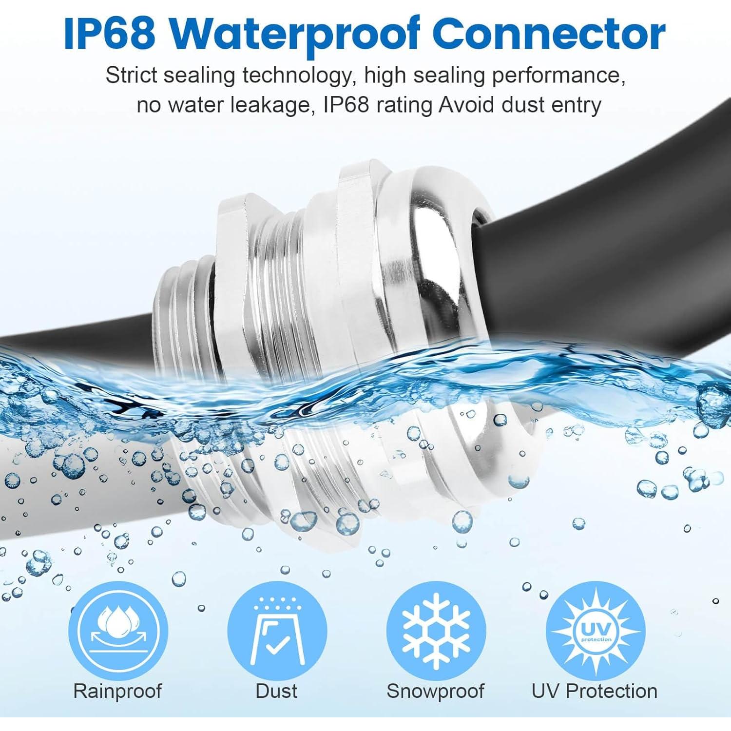 2 Pcs Cable Gland IP68 Ajustable Cobre Niquelado 18-25mm