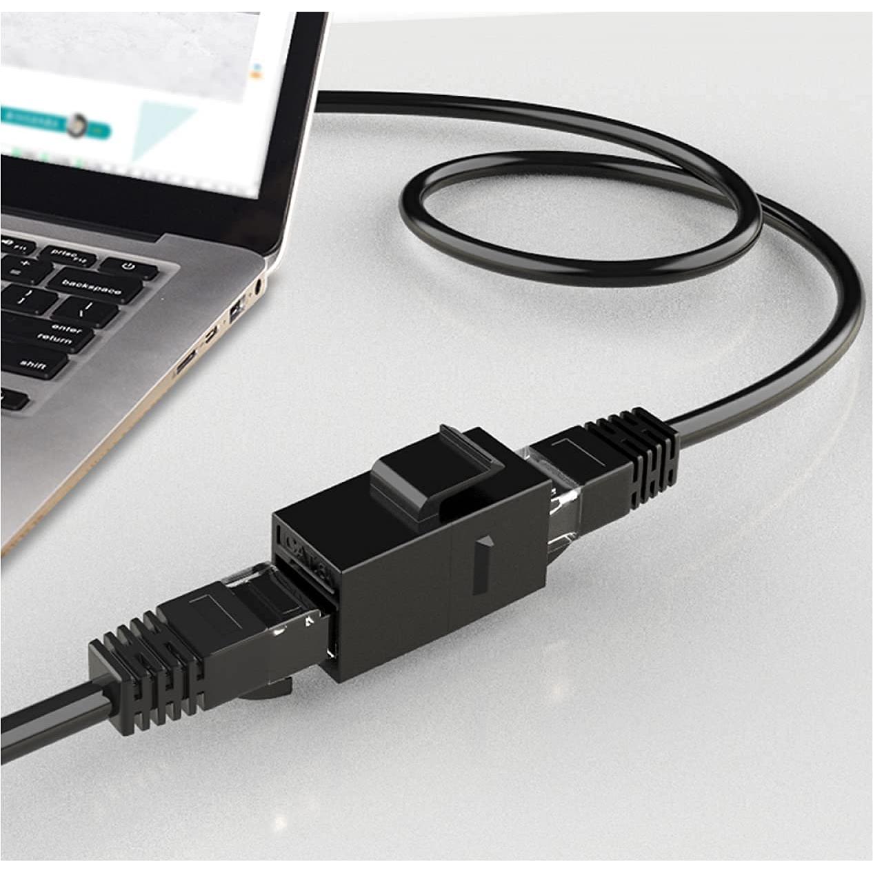 Acoplador Keystone Cat6 RJ45 Tedgetal 10 Unidades Negro