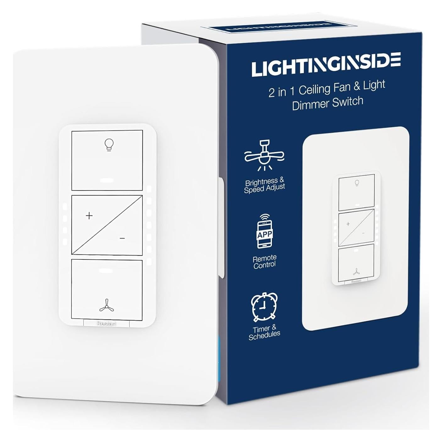 Interruptor Inteligente de Ventilador y Luz Lightinginside LID01