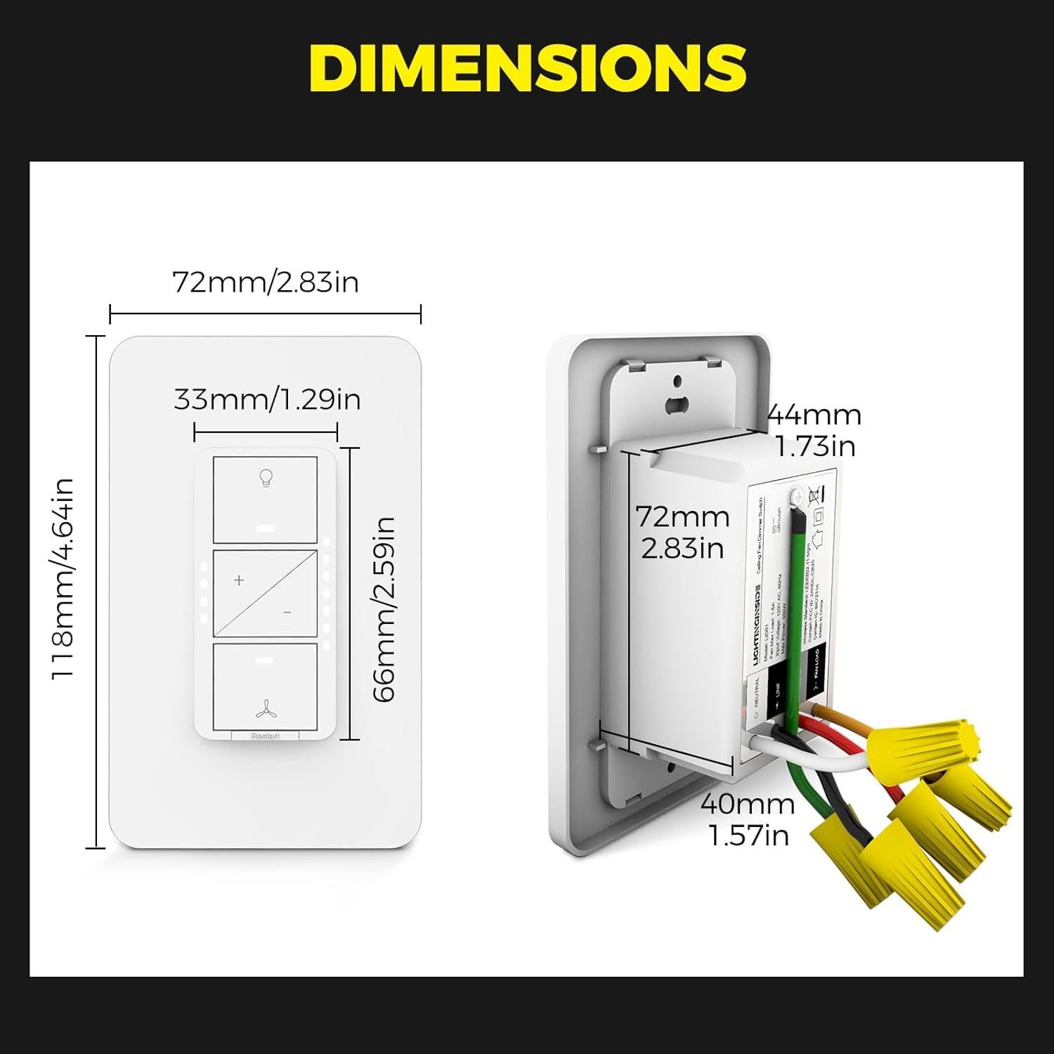 Interruptor Inteligente de Ventilador y Luz Lightinginside LID01