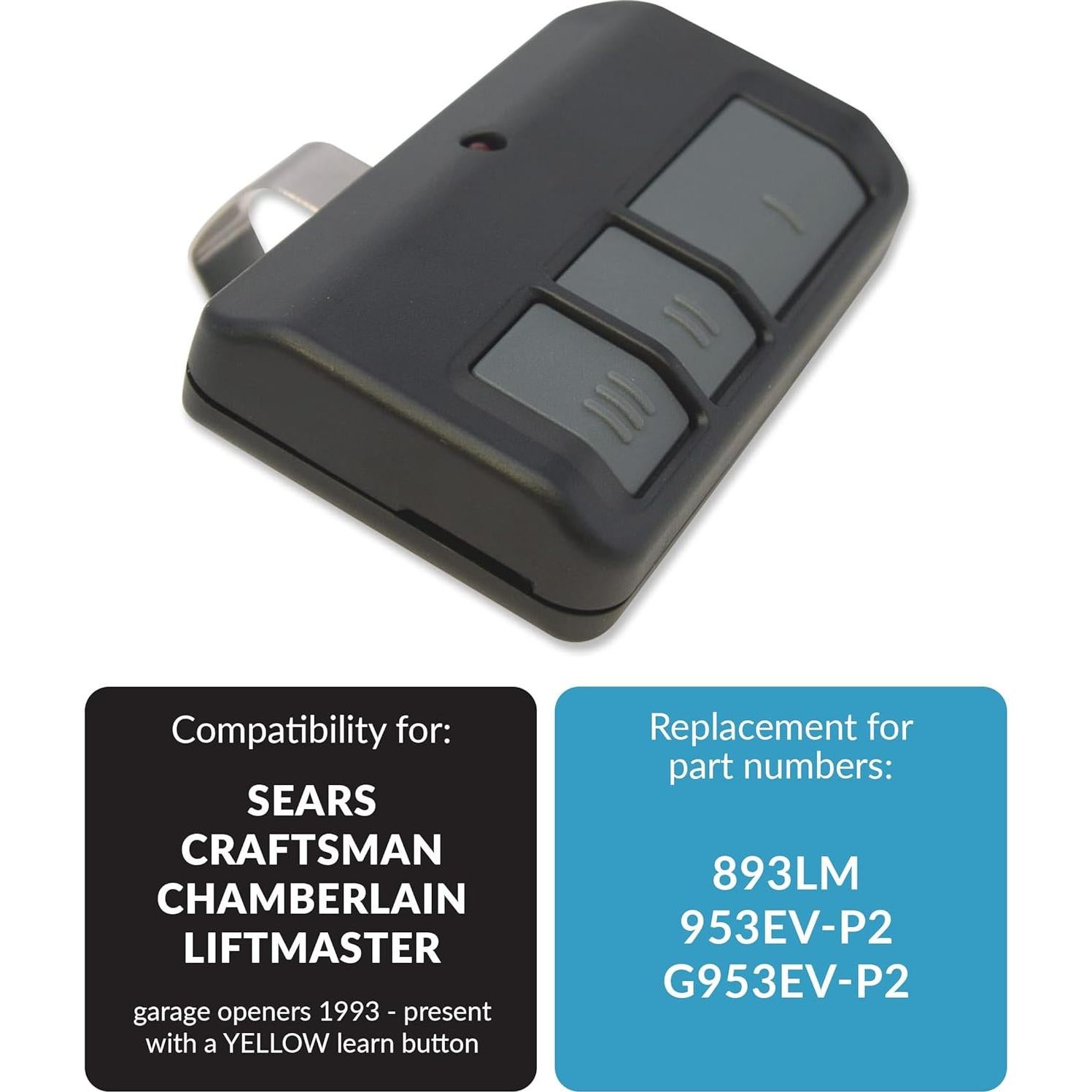 Control Remoto de Garaje Garage2Go GD R27 MLT 3B-X2 - 2 Paquete