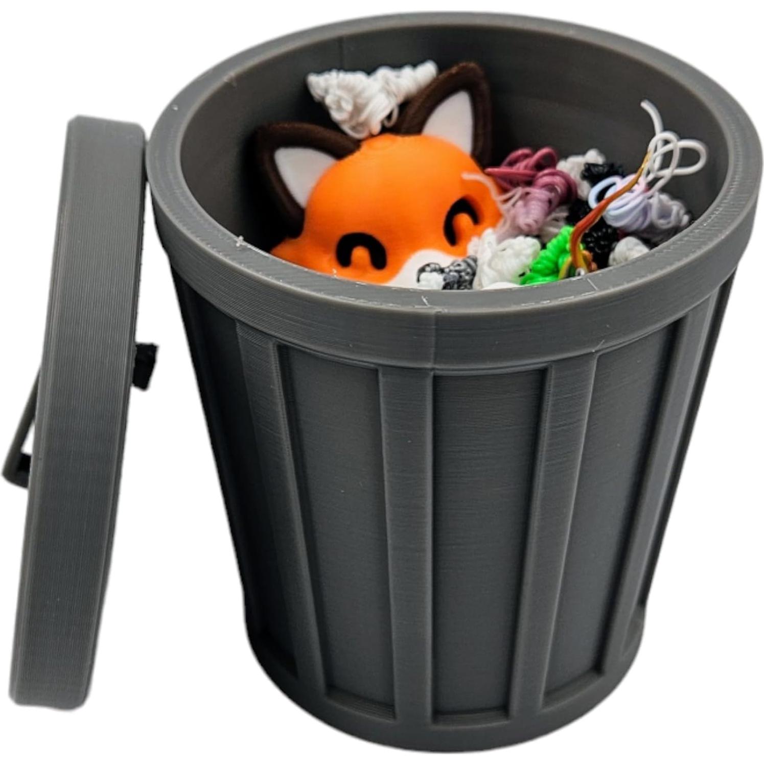 Racoon Articulado ZZ Life TRASH-FOX con Basurero 3D