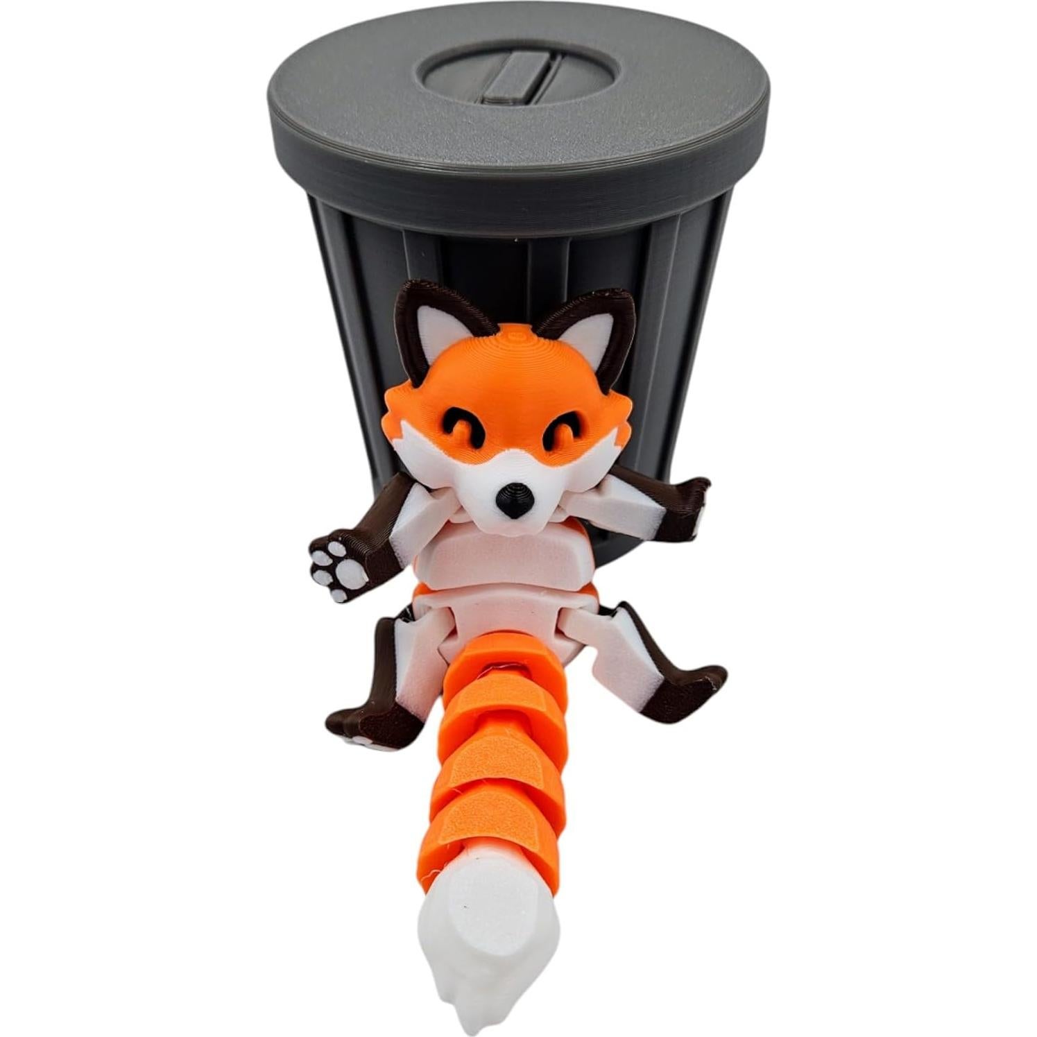 Racoon Articulado ZZ Life TRASH-FOX con Basurero 3D