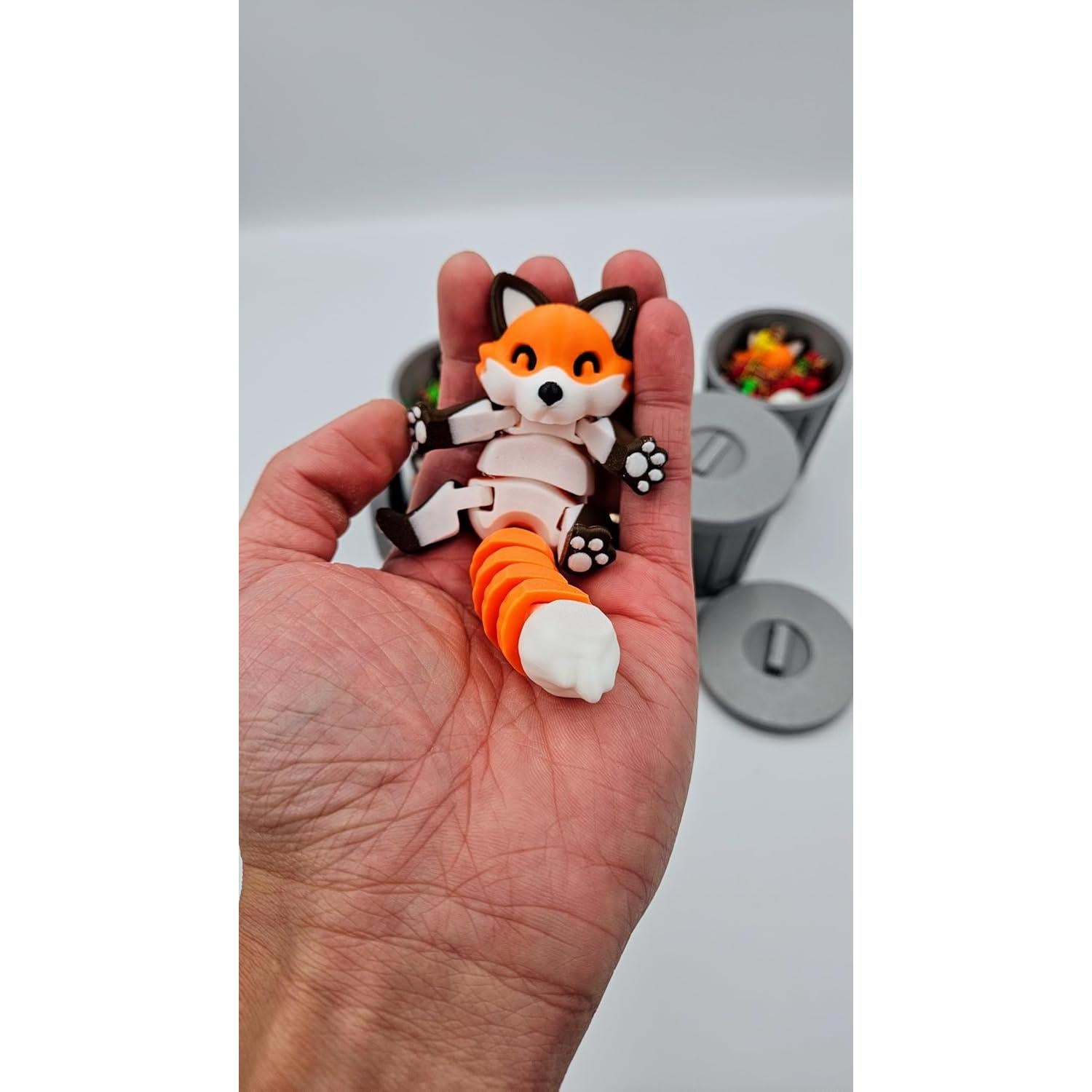 Racoon Articulado ZZ Life TRASH-FOX con Basurero 3D