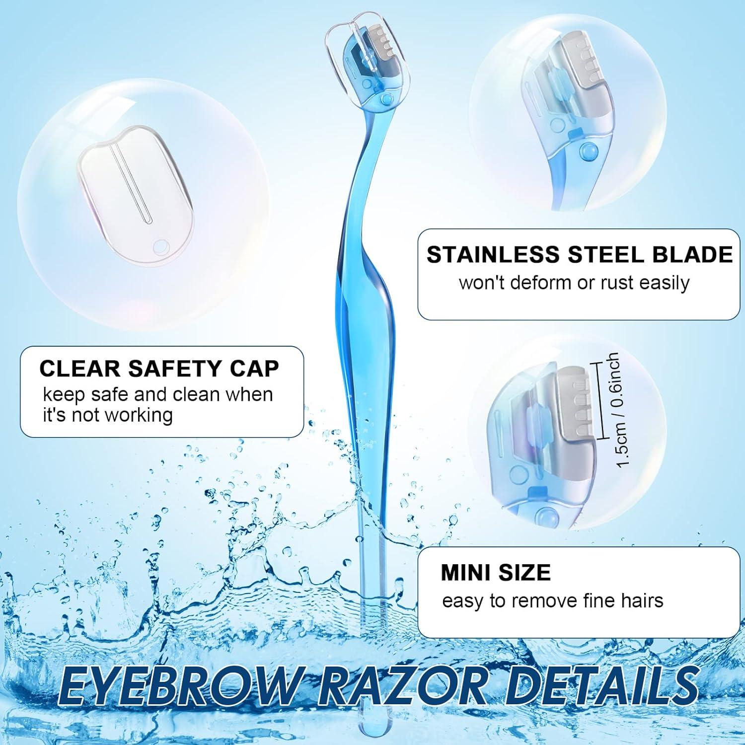 6 Piezas Afeitadoras Faciales para Mujeres Honoson - Azul, Rosa, Negro