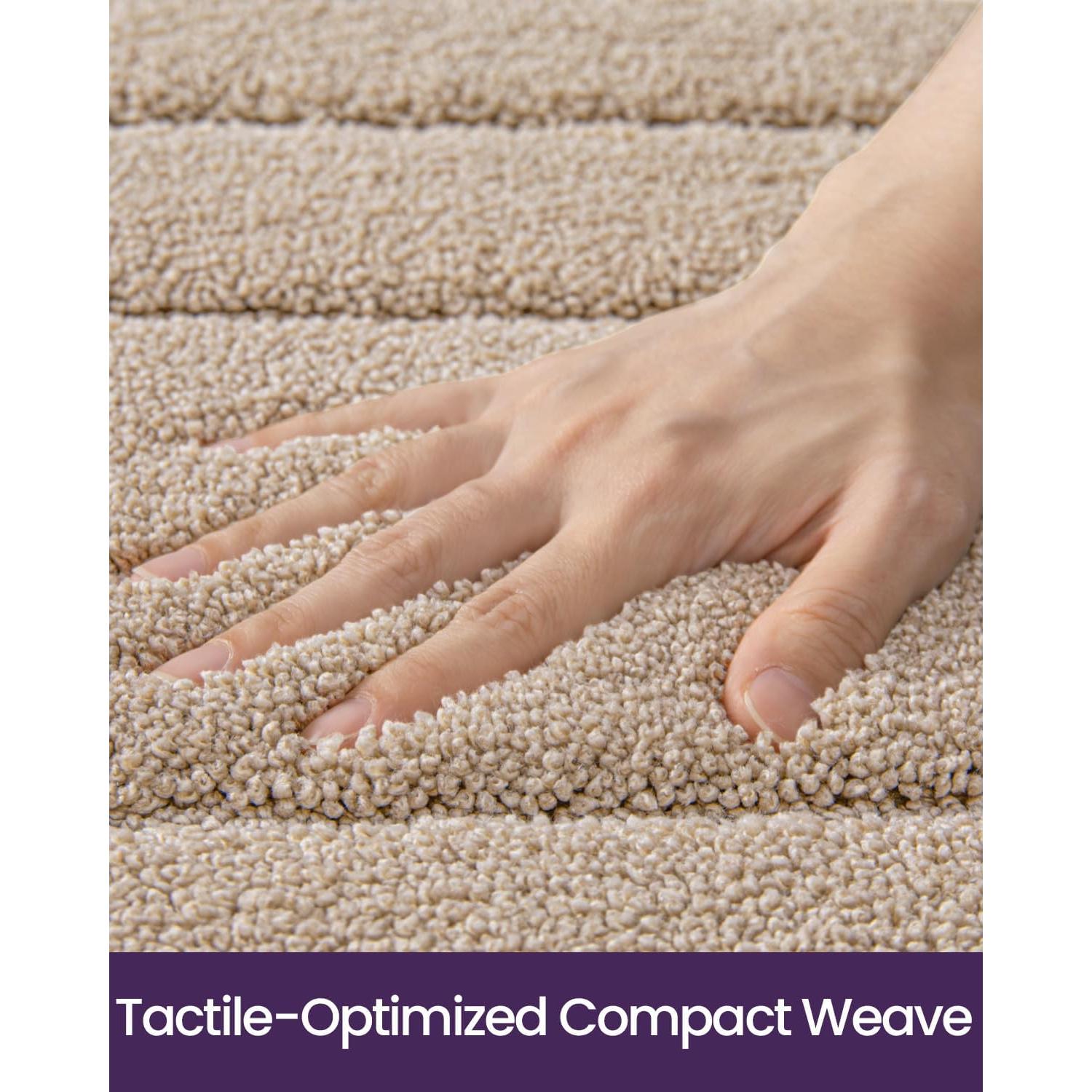 Alfombra de Baño DEXI 61x41 cm Antideslizante Beige