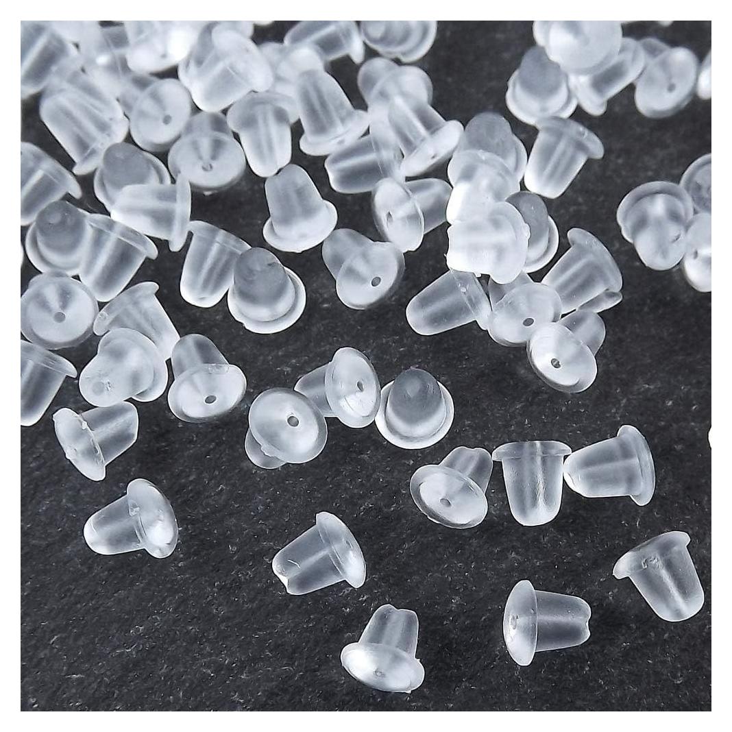 Respaldos de Pendientes de Goma Suave KuLaLa 200PCS Transparentes