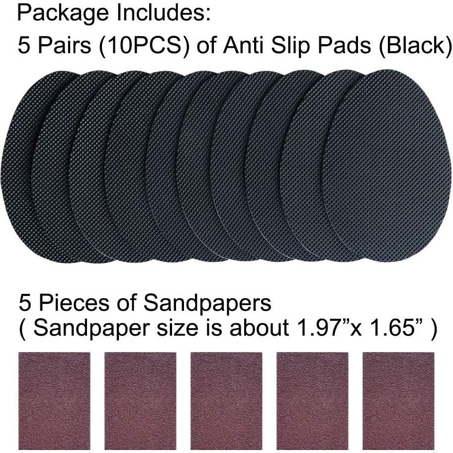 Almohadillas Antideslizantes Unikstep 5 Pares Goma Negra