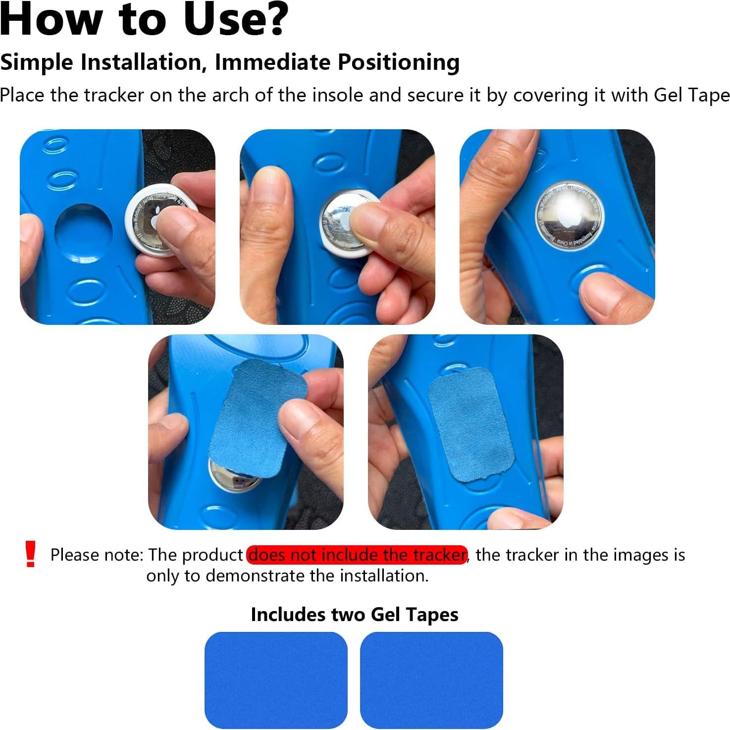 Plantillas Soporte Oculto para Airtag EDVBELA - Azul 27.5-29cm