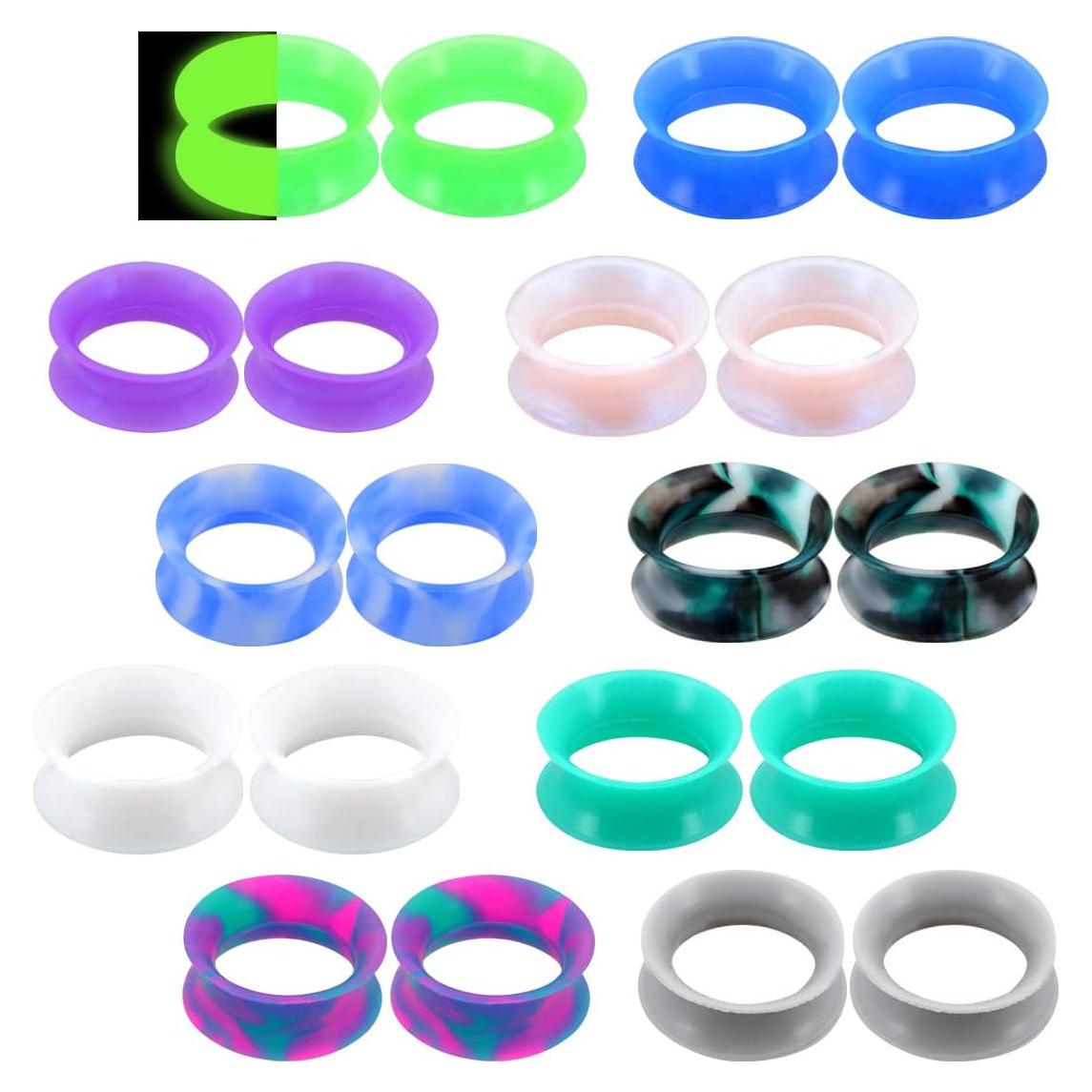 Tapones de Silicona Suave para Orejas Jewseen 10 Pares 0g