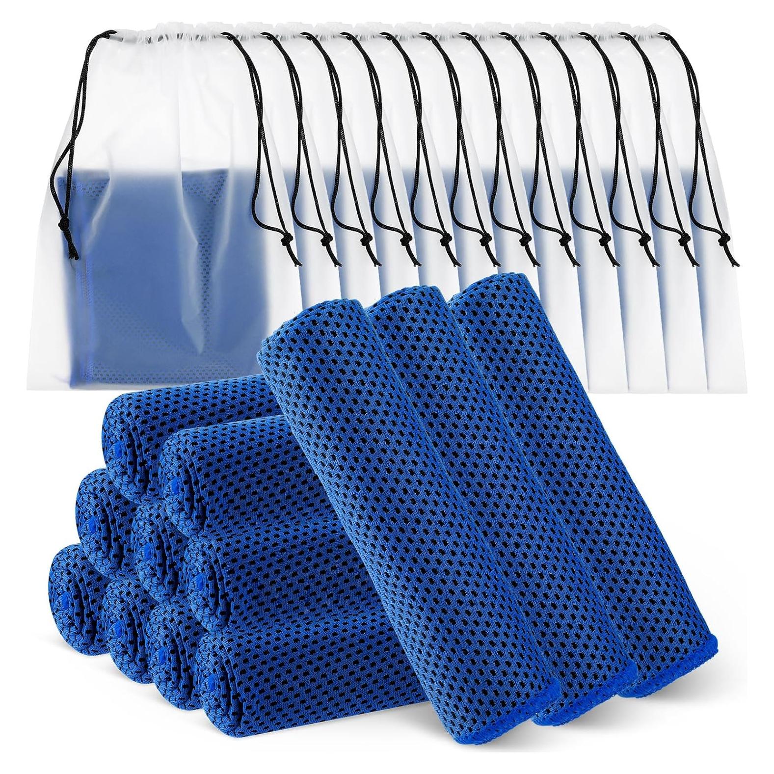Toallas Refrigerantes Hosuly 12 Pcs 30x102 cm para Gimnasio