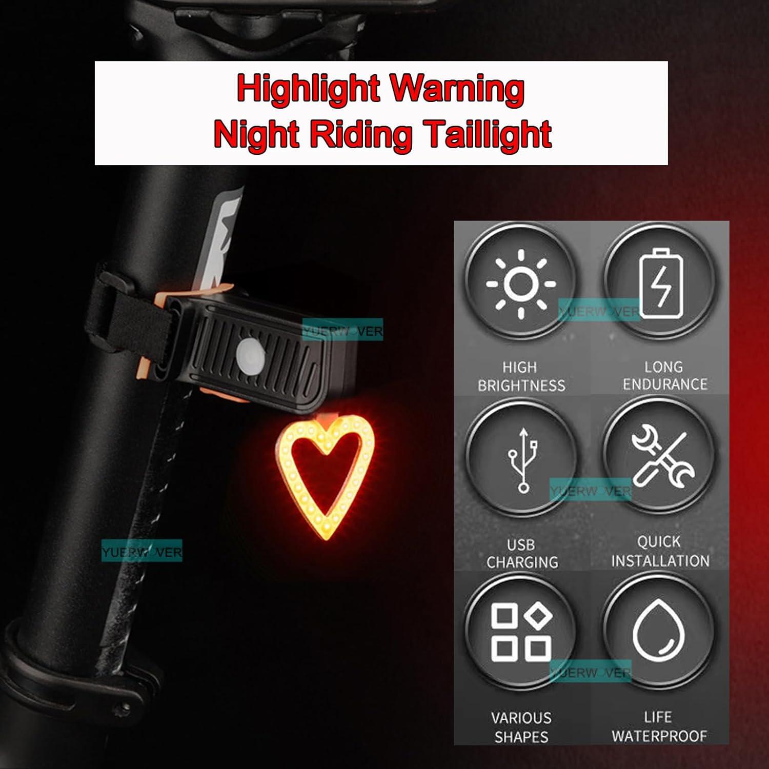 Luz Trasera LED Recargable YUERWOVER para Bicicleta IPX5