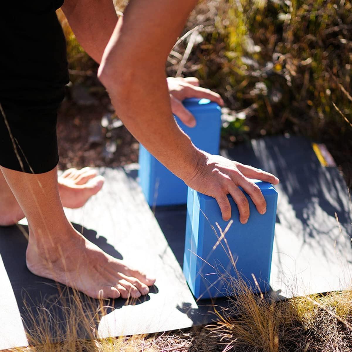 Bloque de Yoga Hugger Mugger de Espuma 10 cm Azul - Estable y Ecológico