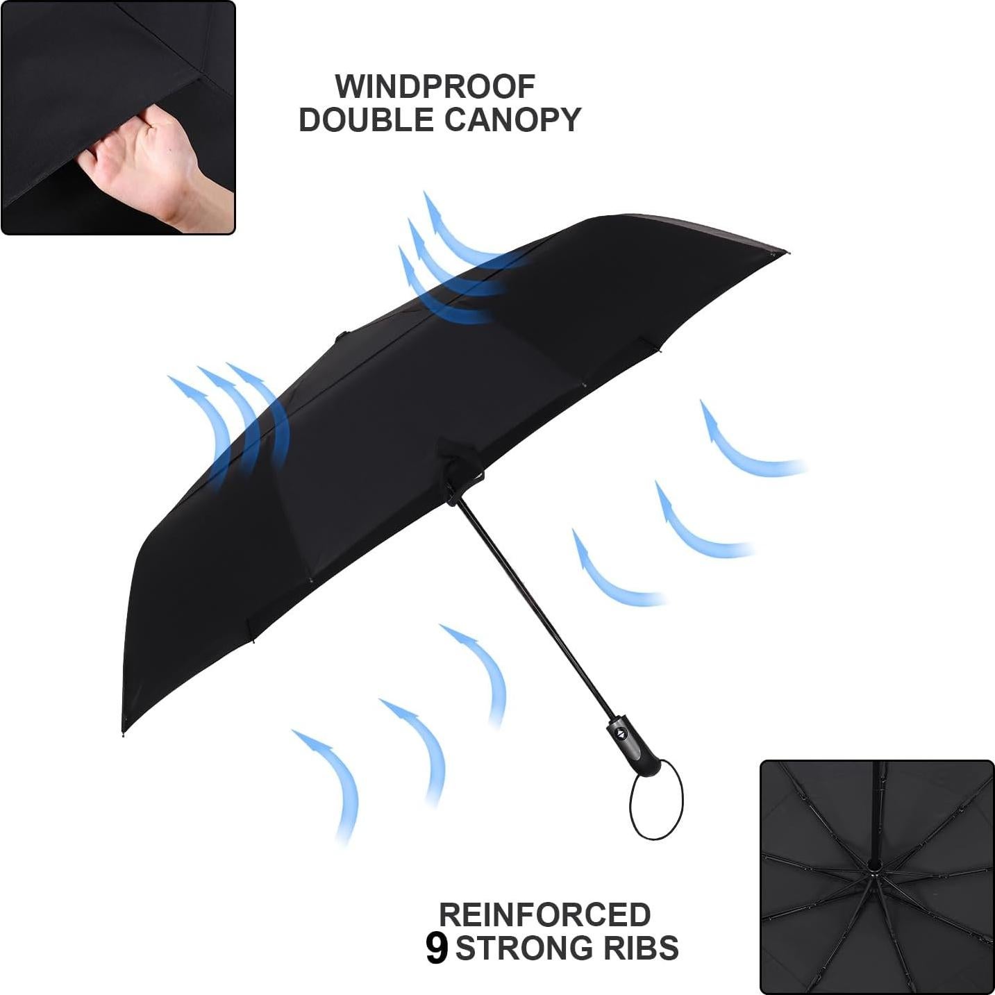 Paraguas Plegable Grande Doubwell 137 cm Auto Abre Cierra