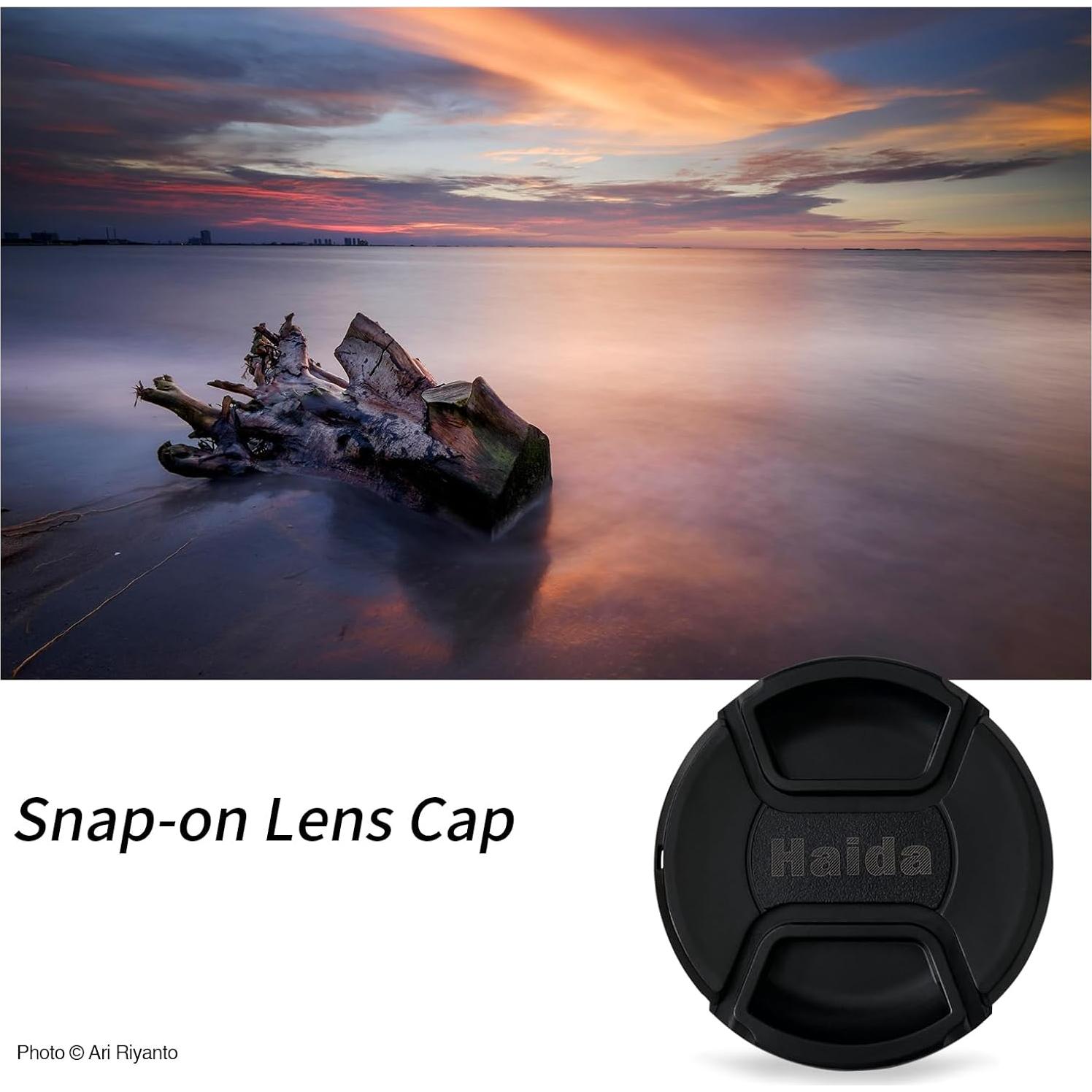 Tapa de Lente Haida Snap-on 72mm - Protector ABS Duradero