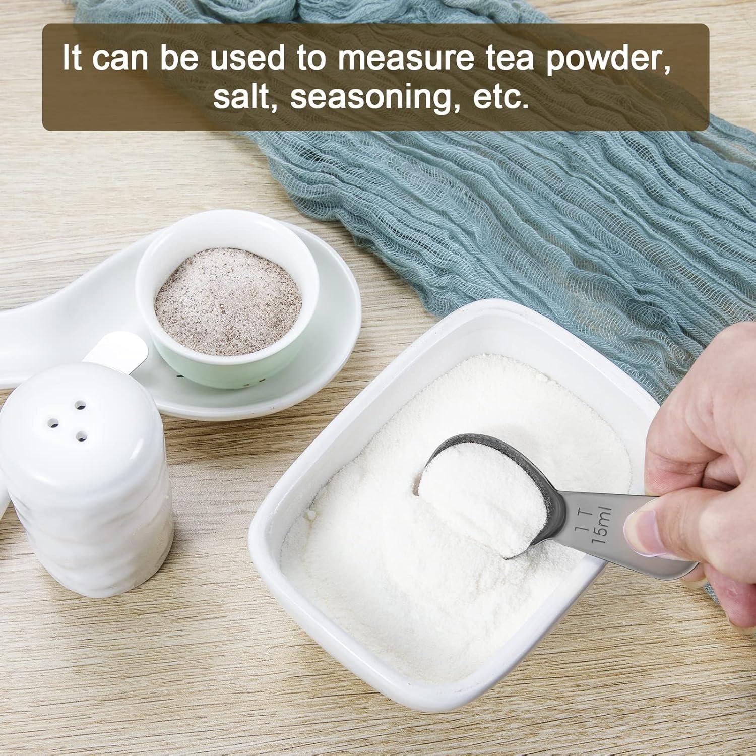 Juego de cucharas medidoras de acero inoxidable Safring 2 piezas