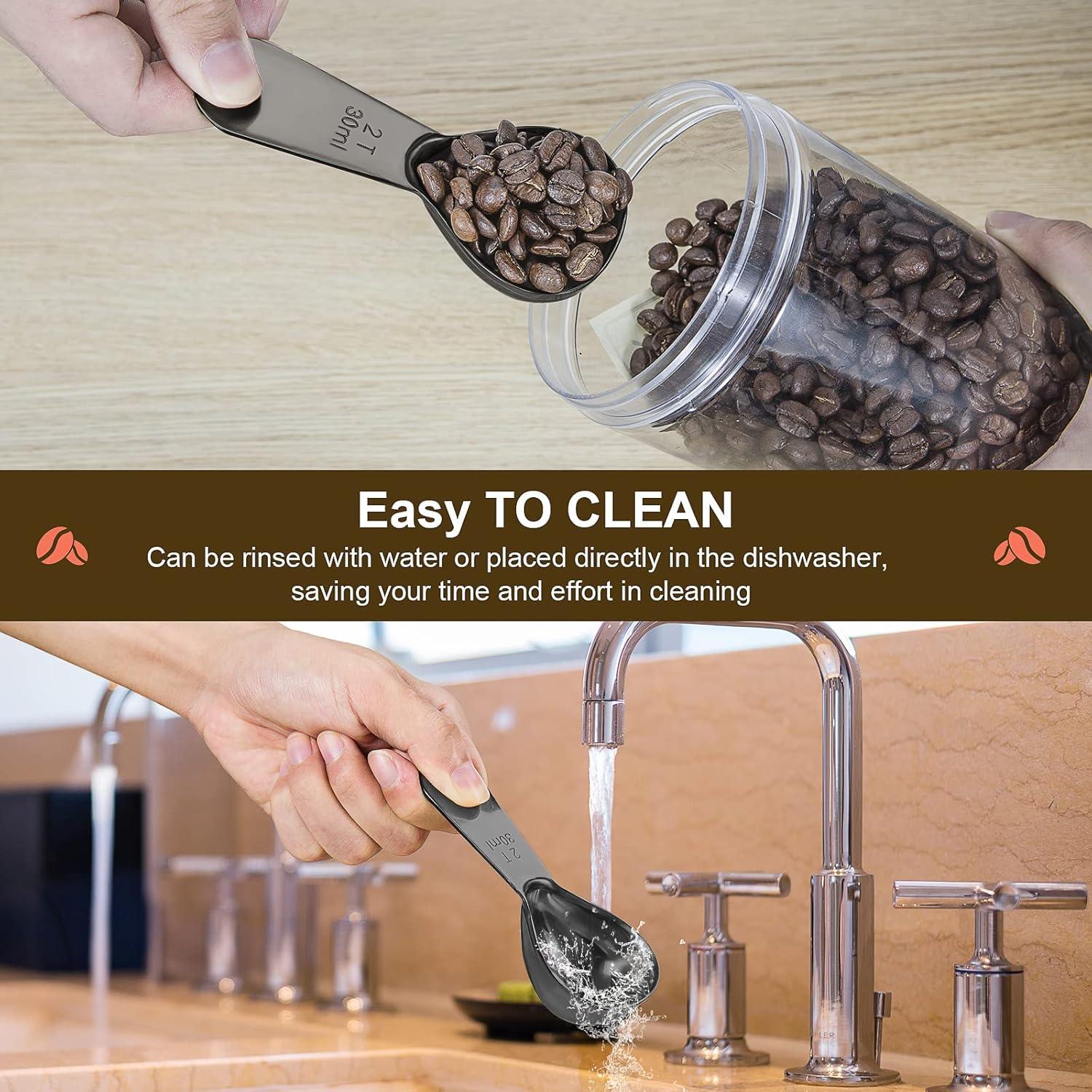 Juego de cucharas medidoras de acero inoxidable Safring 2 piezas