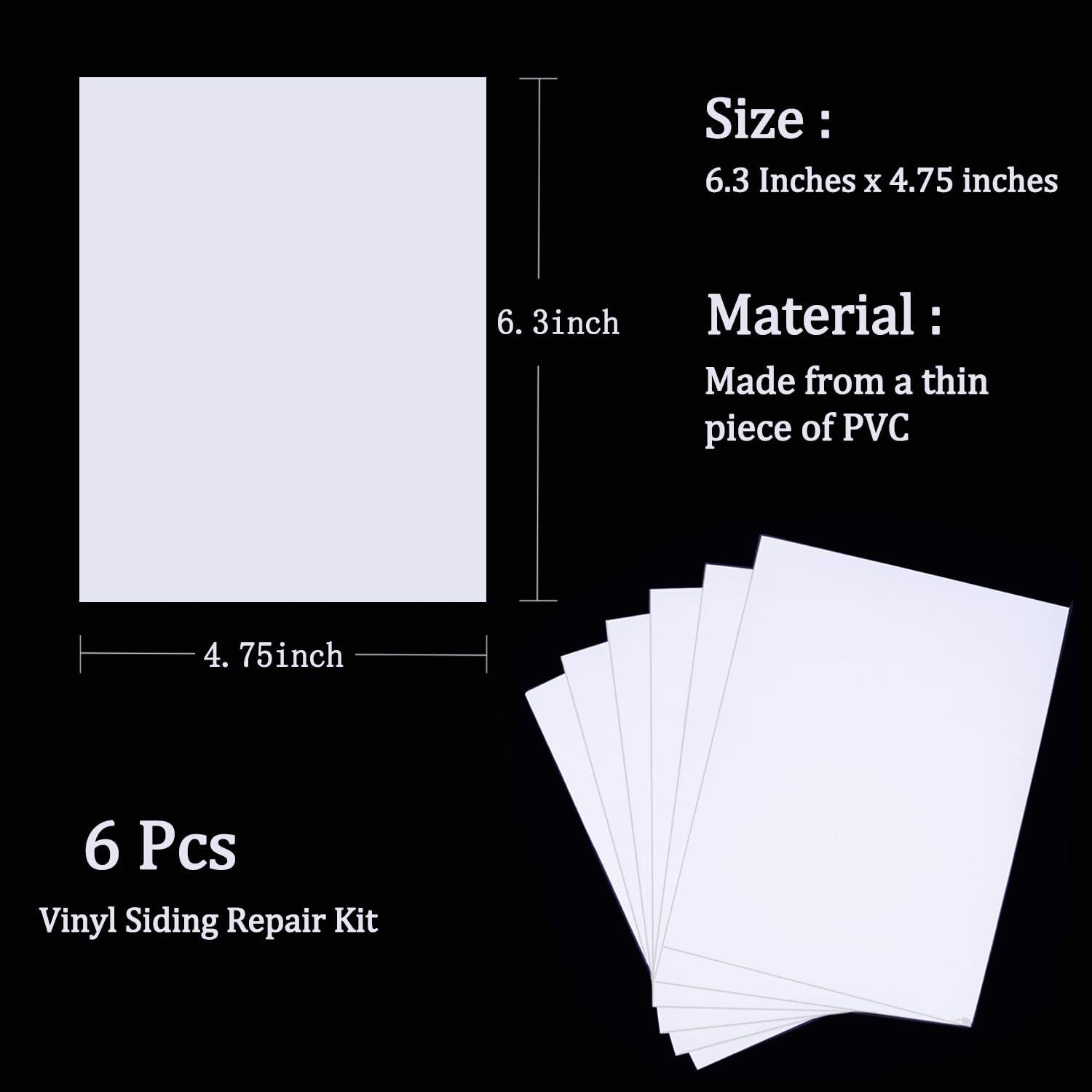 Kit de Reparación de Revestimiento de Vinilo FAILUN 6 Pcs 16x12 cm
