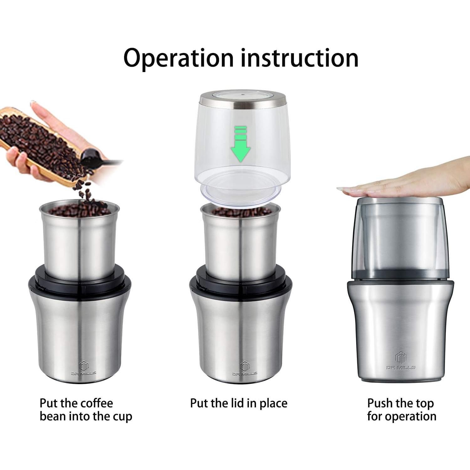 Molinillo Eléctrico de Especias y Café DR MILLS DM-7412M 200W