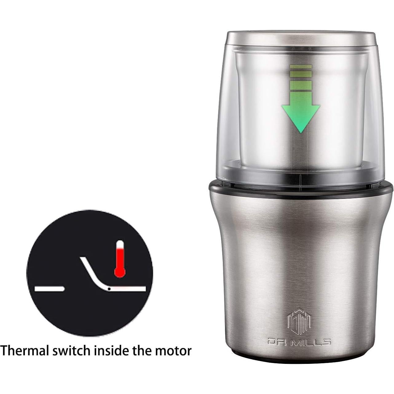 Molinillo Eléctrico de Especias y Café DR MILLS DM-7412M 200W