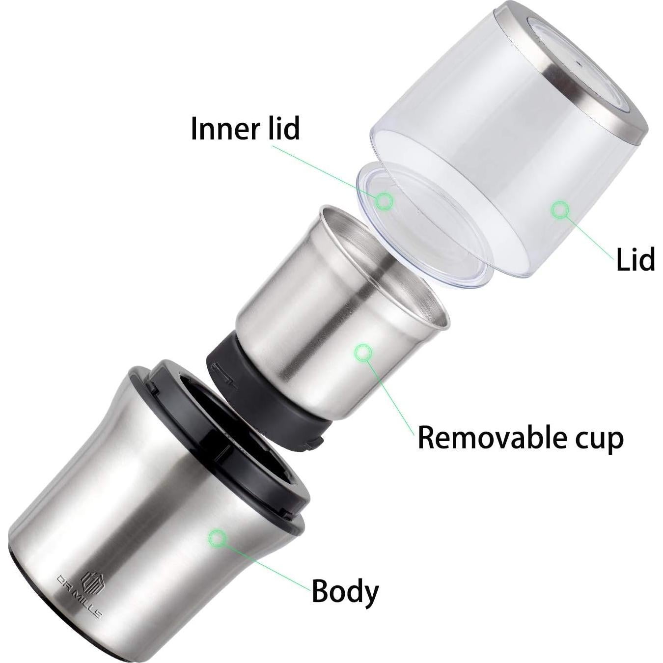 Molinillo Eléctrico de Especias y Café DR MILLS DM-7412M 200W