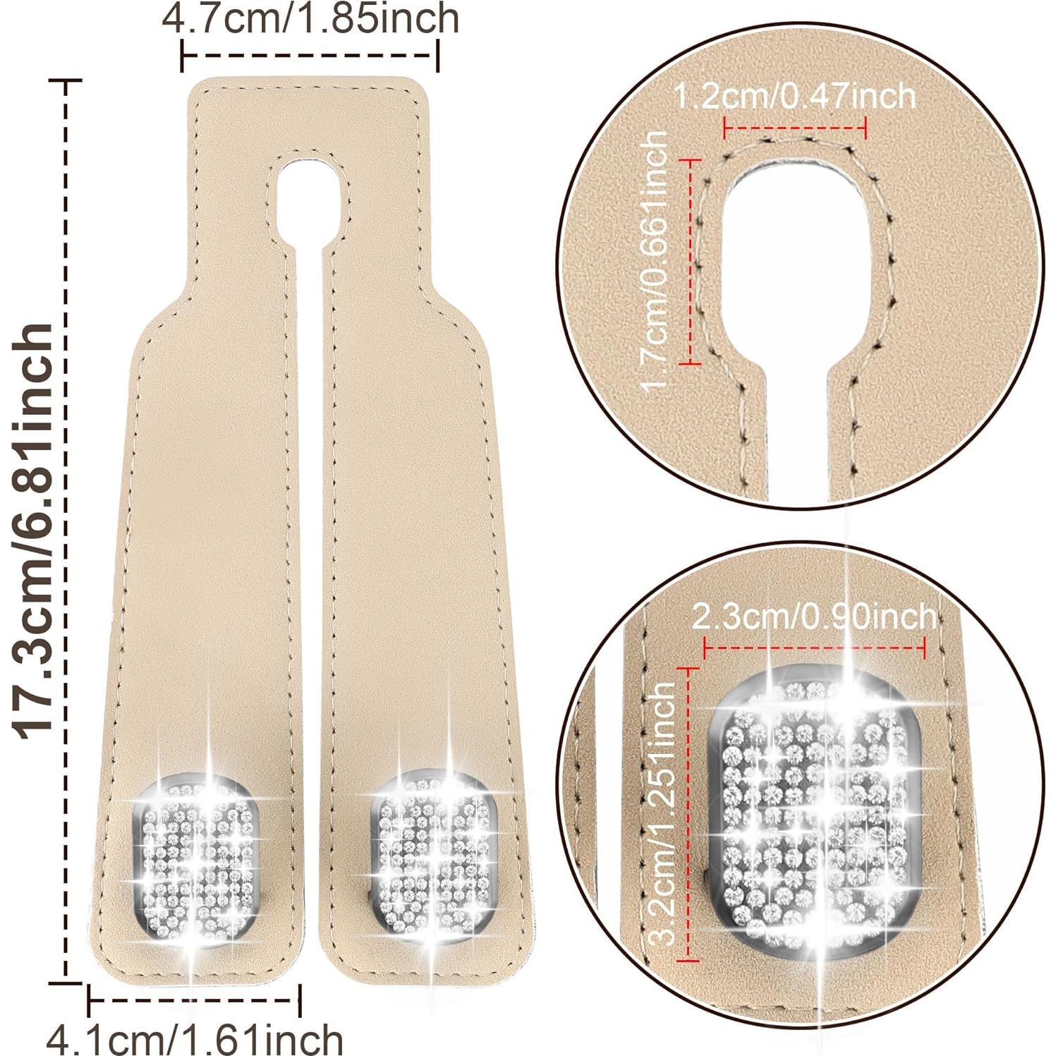 Ganchos para Reposacabezas de Coche Amelity Beige - 2 Piezas