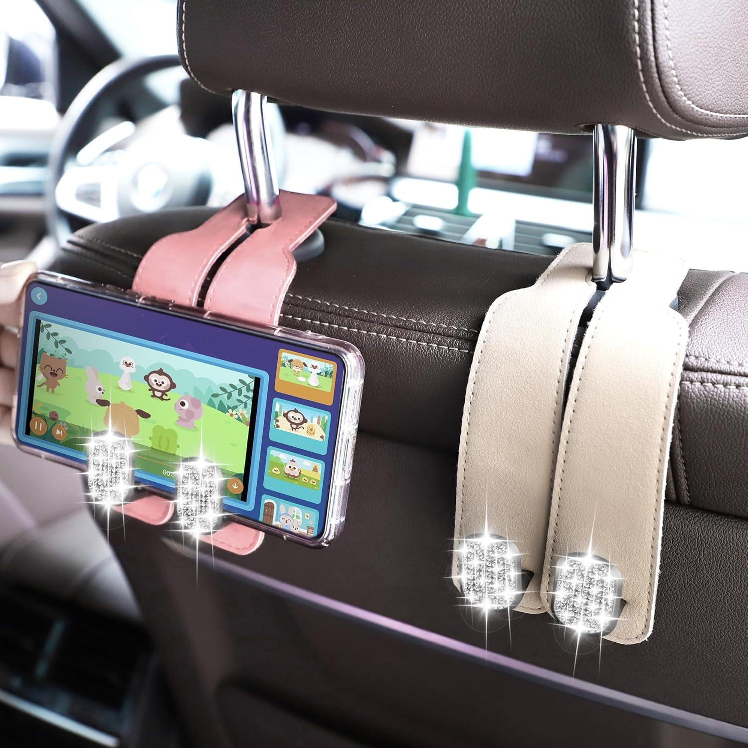 Ganchos para Reposacabezas de Coche Amelity Beige - 2 Piezas