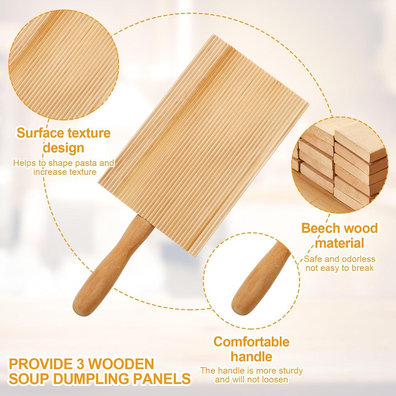 Juego de 3 Tablas de Gnocchi de Madera HGQiviut 21.5x8.5cm