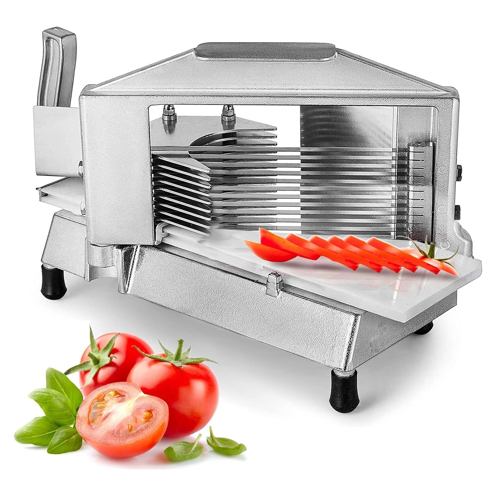 Cortador de Tomate Comercial Happybuy 1/4" con Tabla de Corte