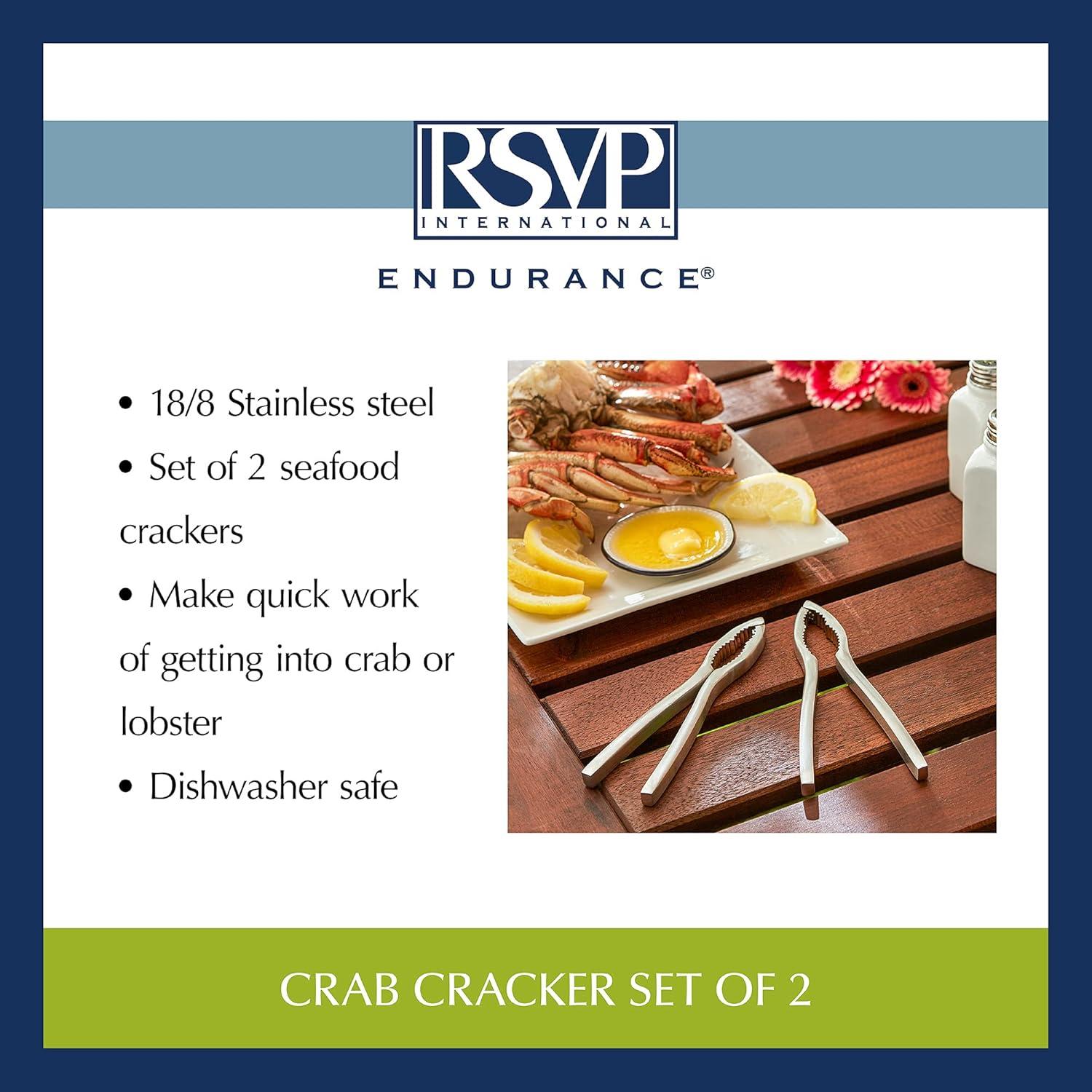 Galletas para Mariscos RSVP Set de 2 Acero Inoxidable 15.9 cm
