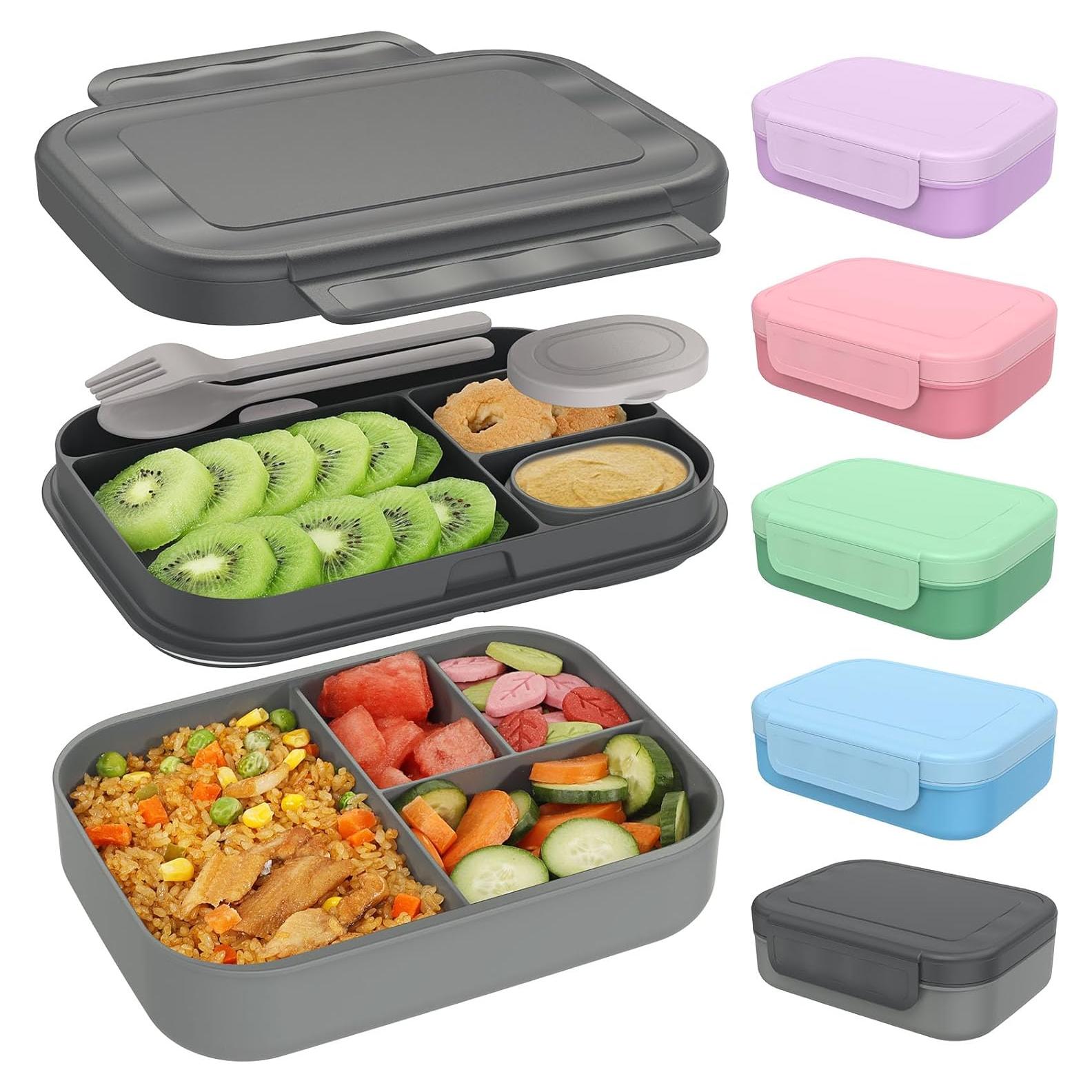 Caja de Almuerzo Bento Caperci 1.39L a Prueba de Fugas Negro