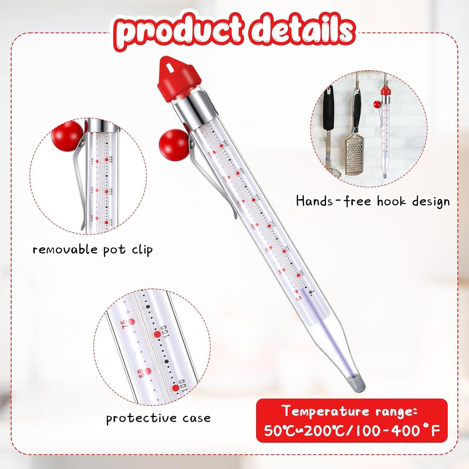 Termómetro de Caramelo Photect 2 Pcs con Clip 20.5 cm