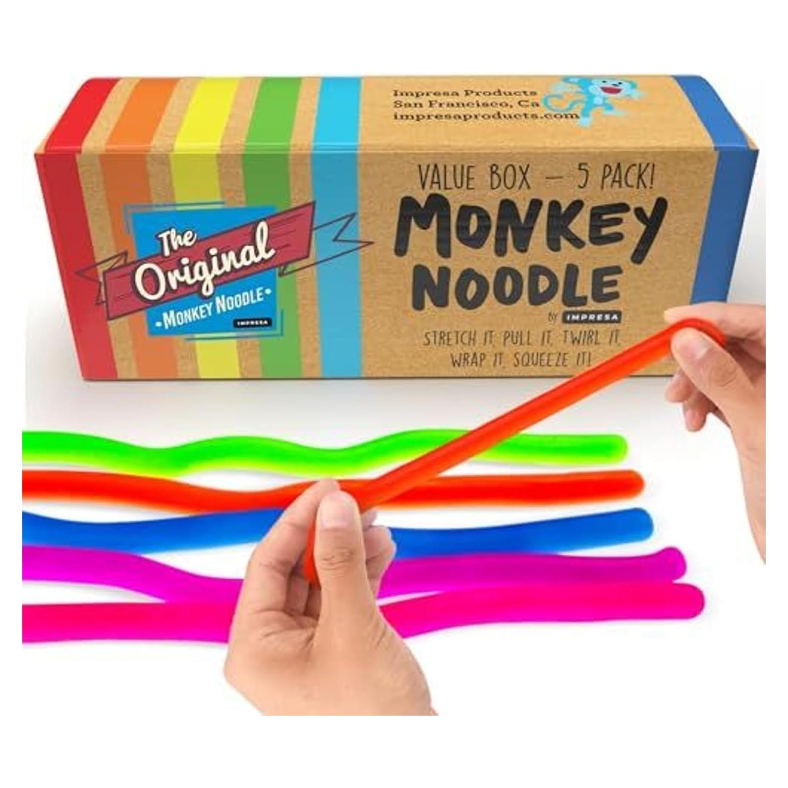 Monos Noodles Antiestrés Impresa 5 Piezas 243 cm Juguetes