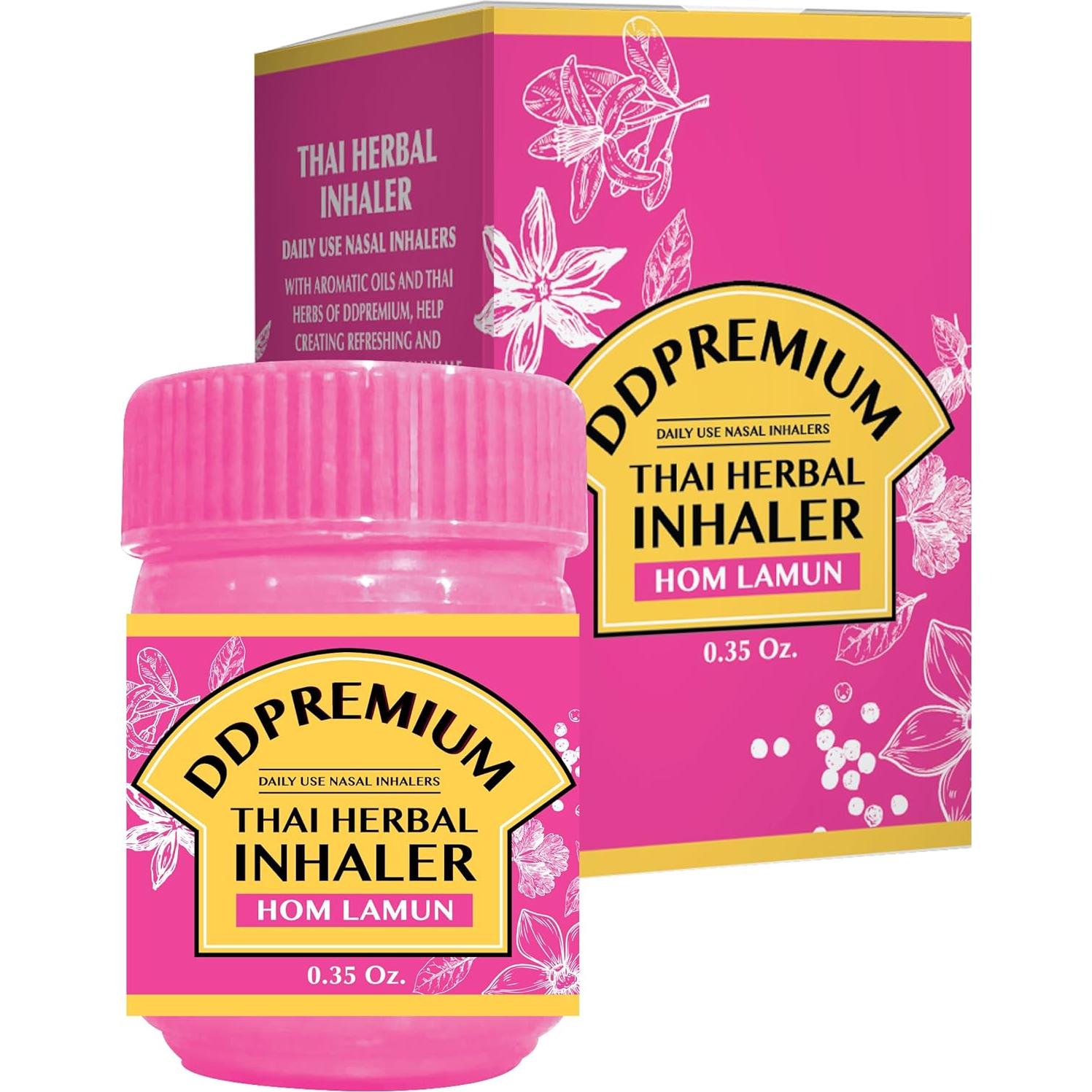 Inhalador Herbal Tailandés Yadom HOM LAMUN - 18g Natural