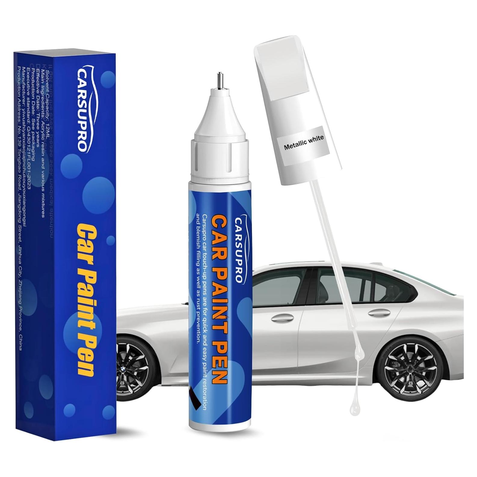 Bolígrafo de Retoque de Pintura Carsupro Blanco Metálico 12ml