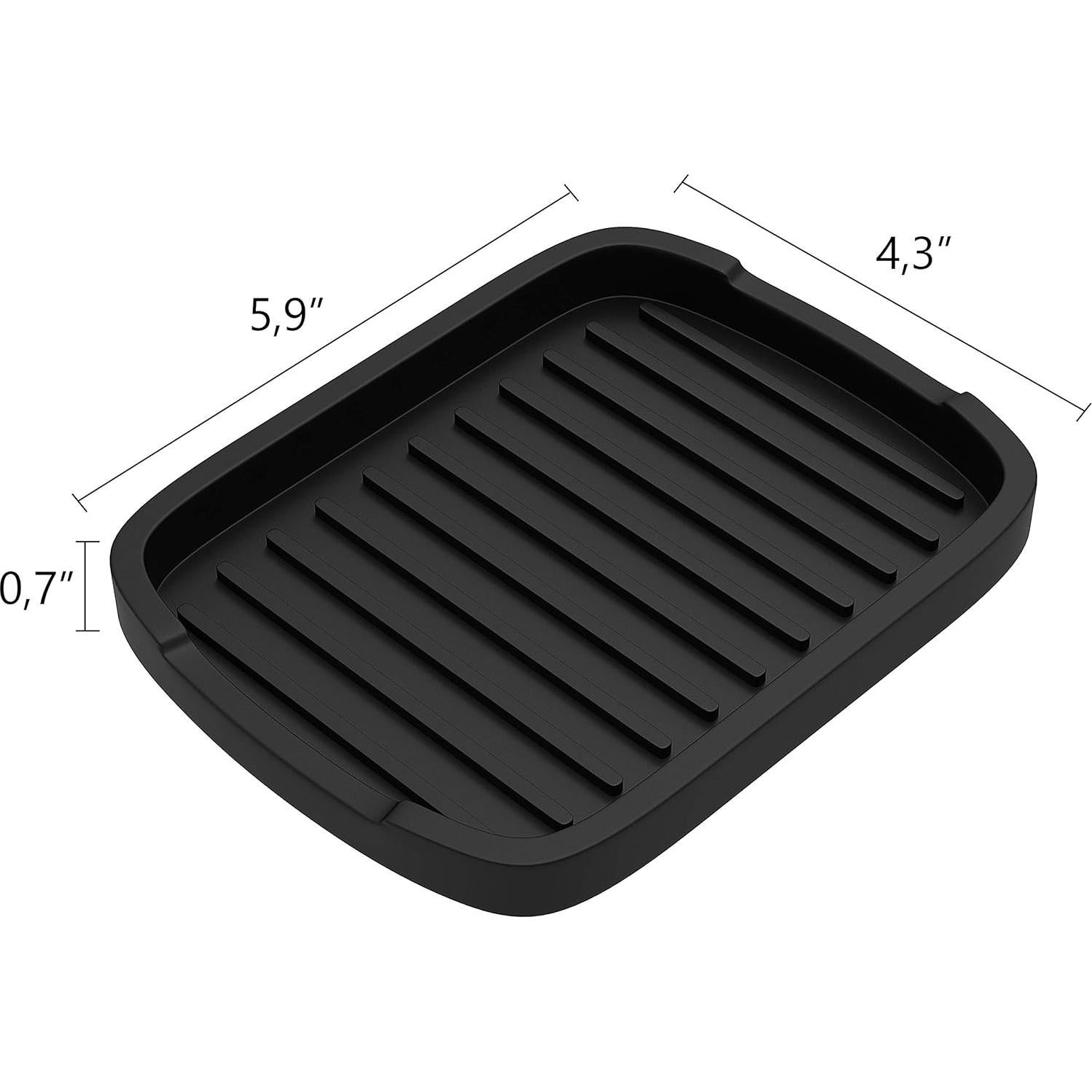 Soporte de Esponja de Silicona ZAPPOWARE Negro 15x11 cm