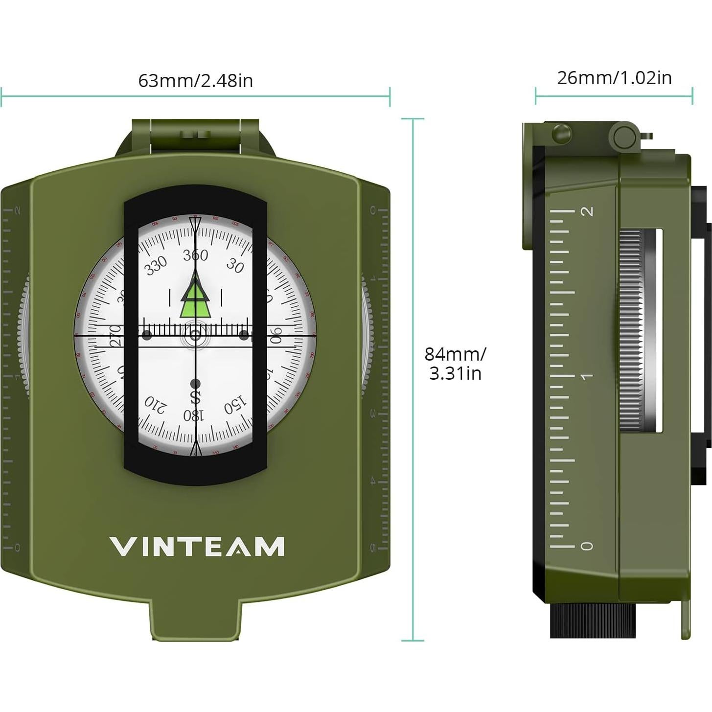 Brújula Multifuncional Vinteam TL909-EMA para Senderismo