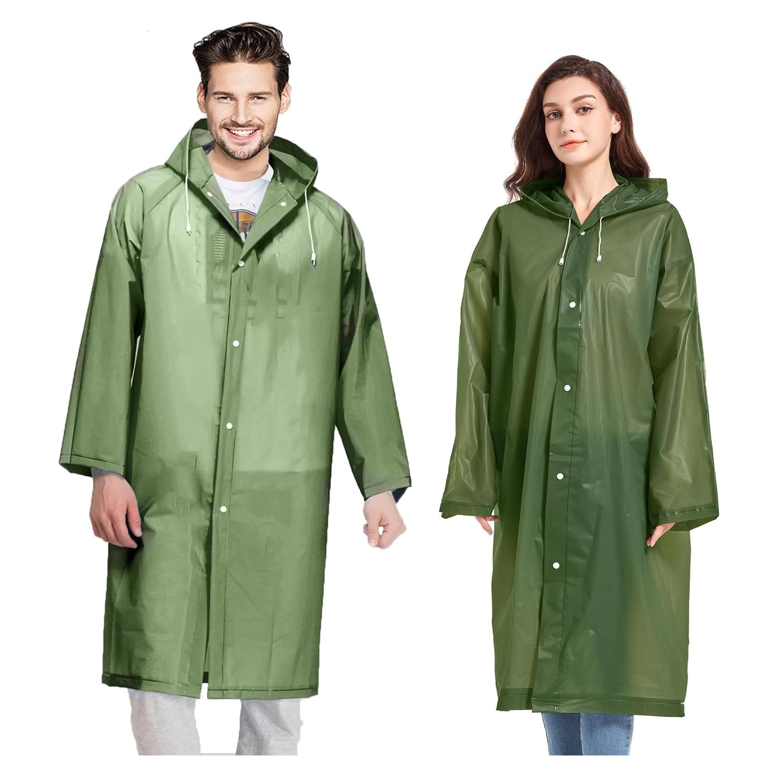 Chubasqueros Reutilizables EVA 2 Pack - Ponchos de Lluvia Unisex