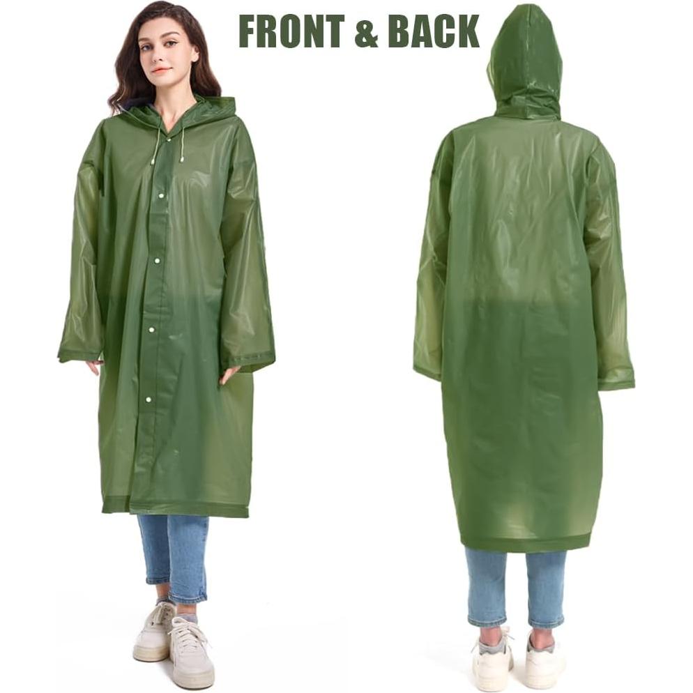 Chubasqueros Reutilizables EVA 2 Pack - Ponchos de Lluvia Unisex