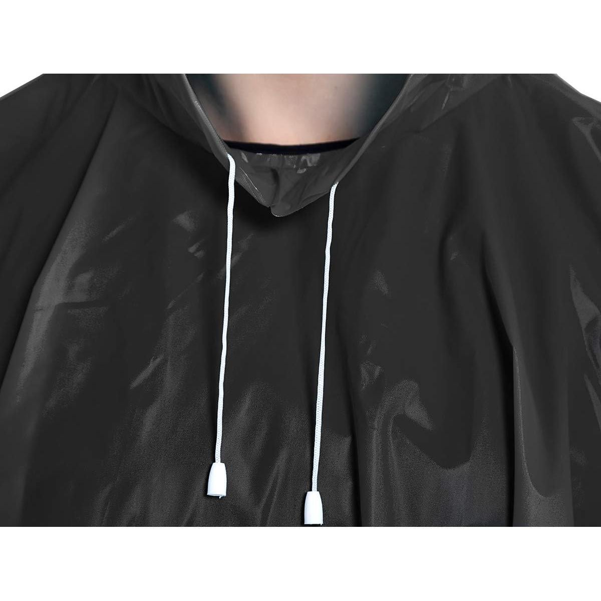 Poncho de Lluvia Reutilizable ANTVEE Unisex Negro 128.5x100 cm