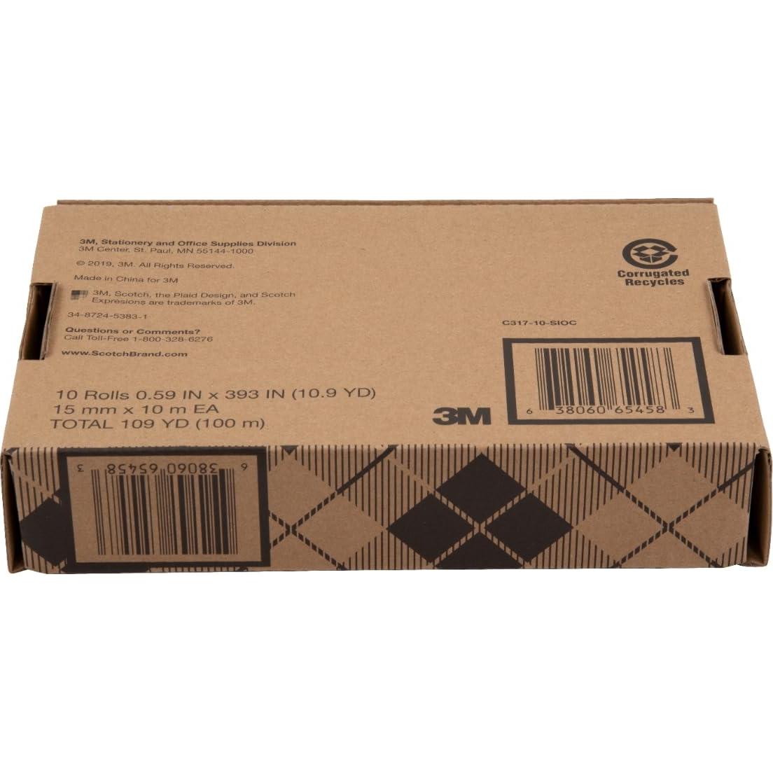 Cinta Washi Scotch 10 Rollos 25.7x15.6cm Manualidades