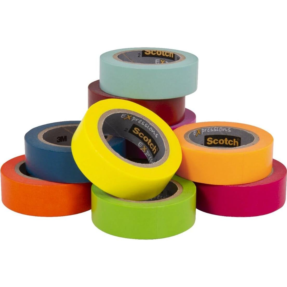 Cinta Washi Scotch 10 Rollos 25.7x15.6cm Manualidades